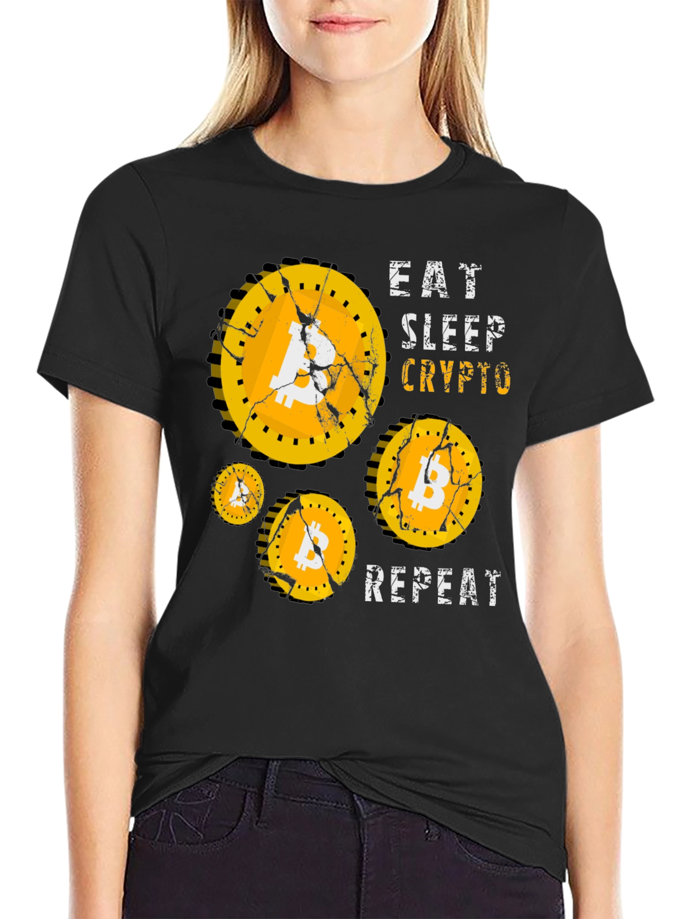 Eat Sleep Crypto Bitcoin T-Shirt
