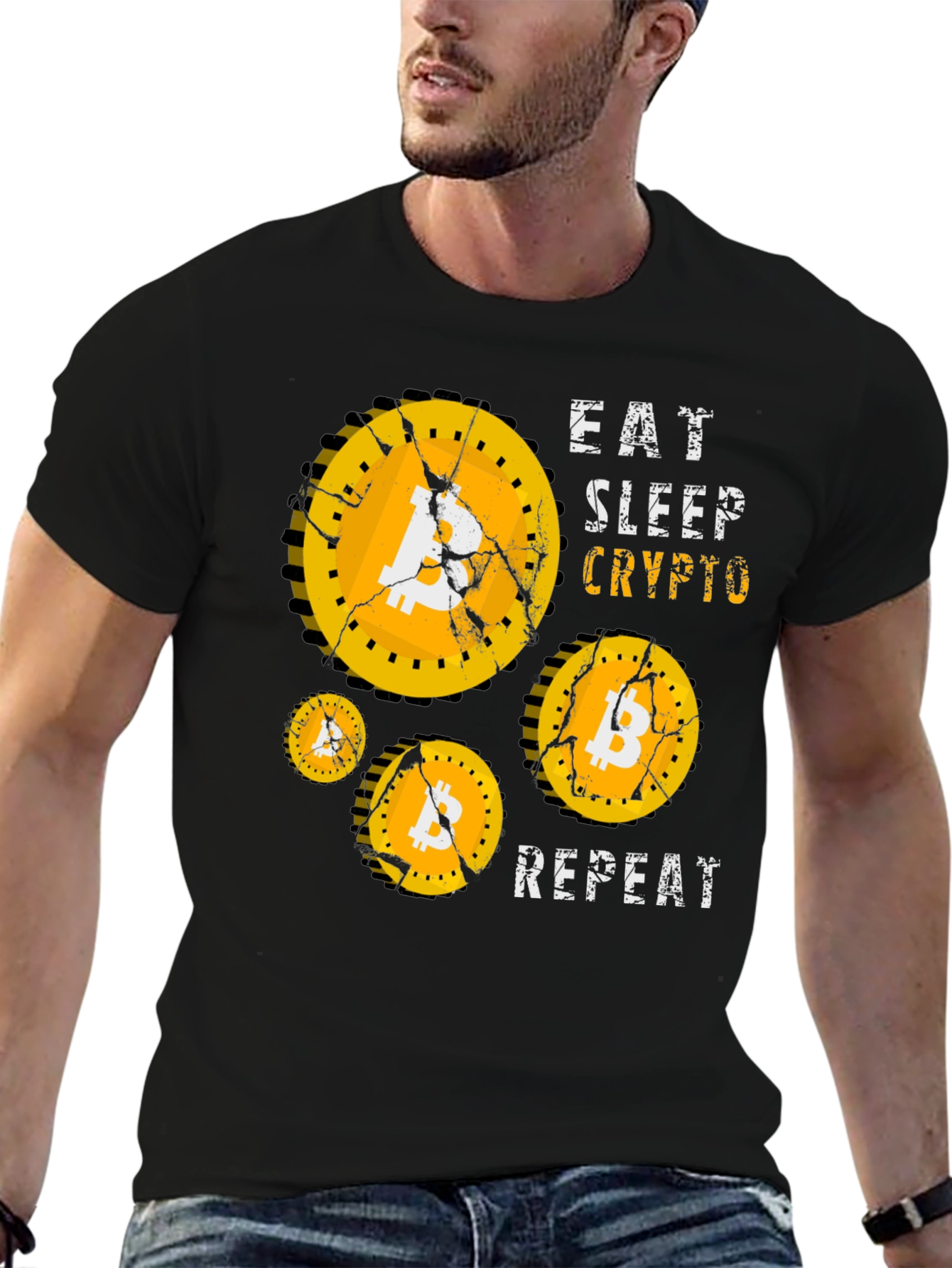 Eat Sleep Crypto Bitcoin T-Shirt