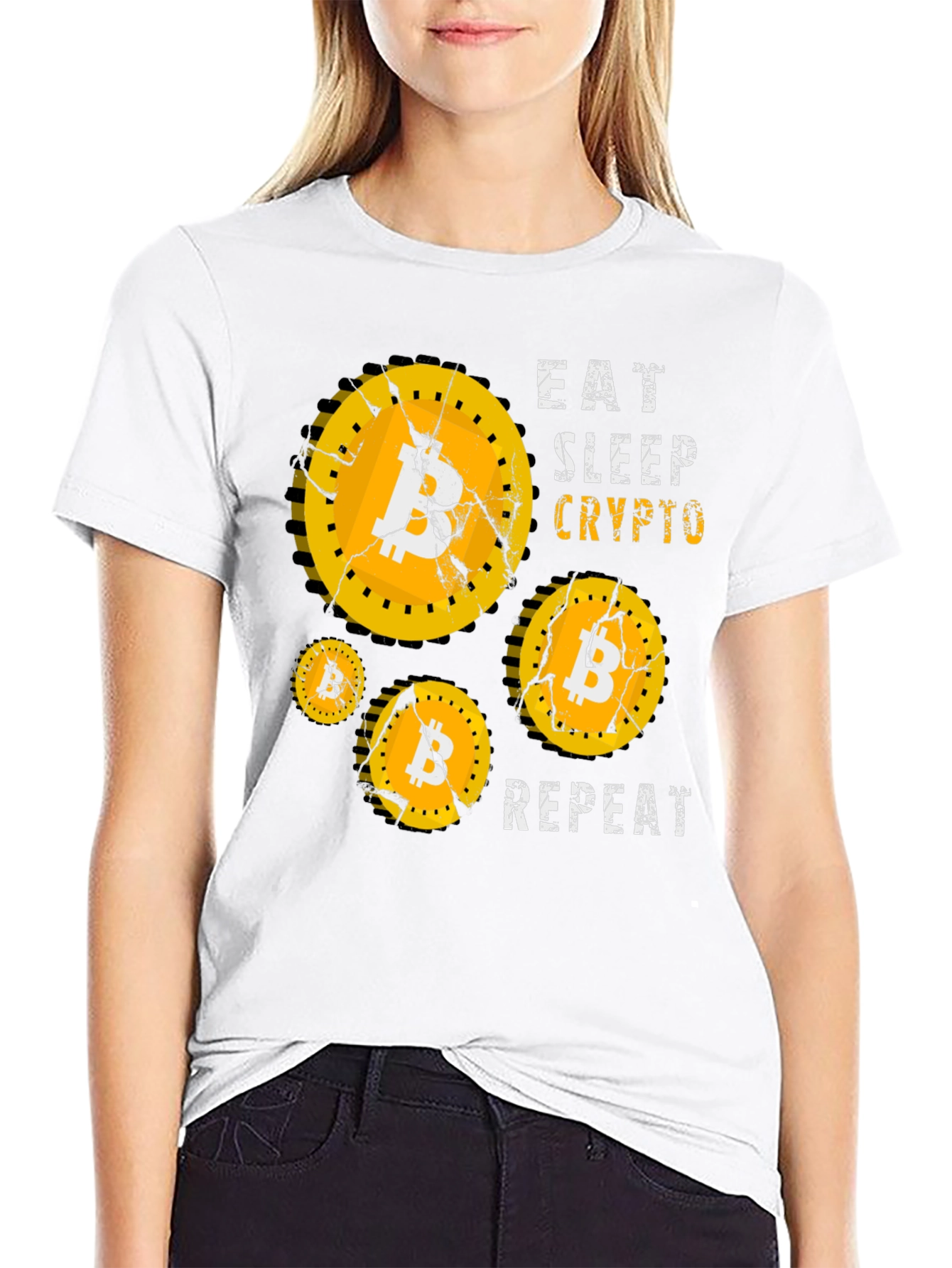 Eat Sleep Crypto Bitcoin T-Shirt