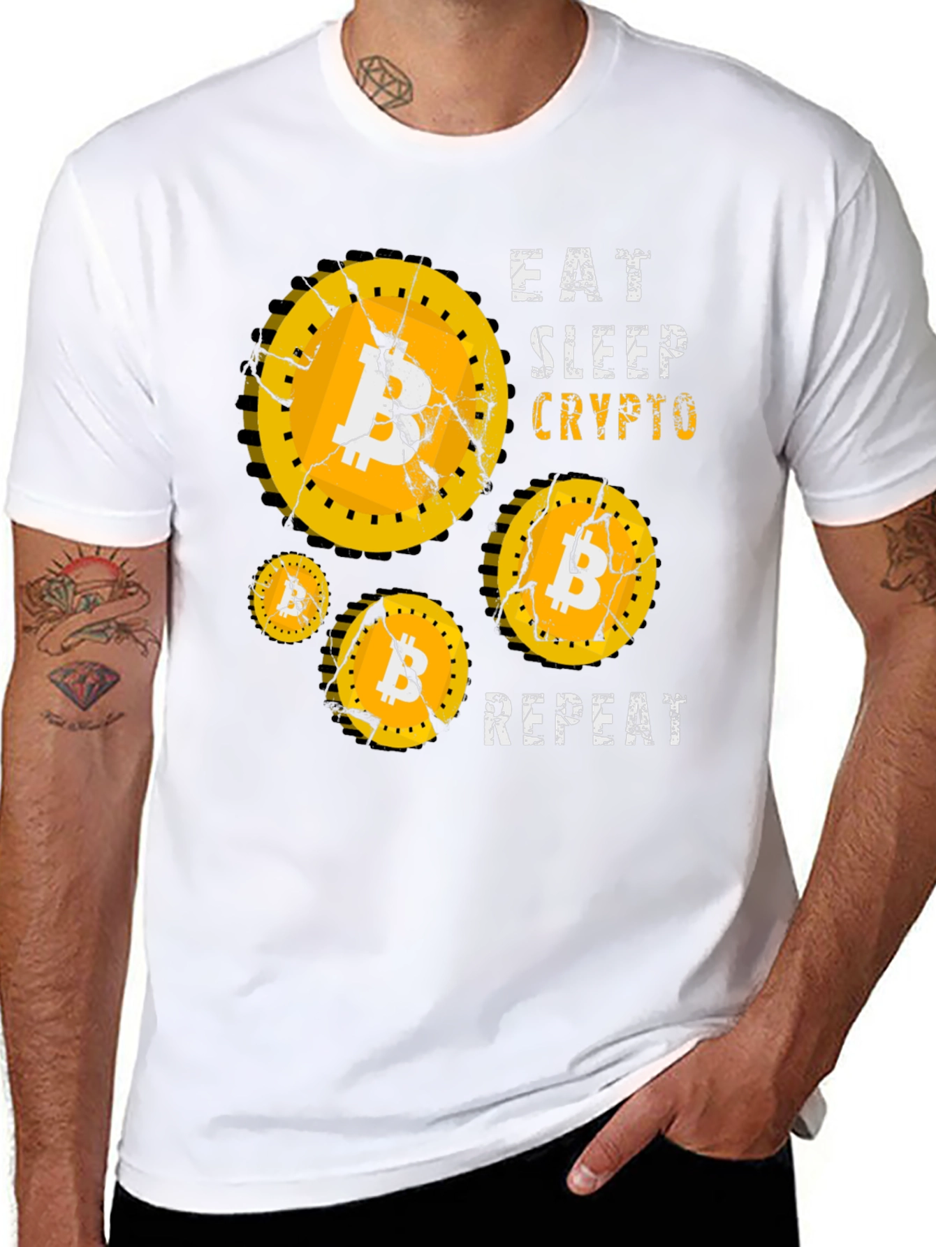 Eat Sleep Crypto Bitcoin T-Shirt