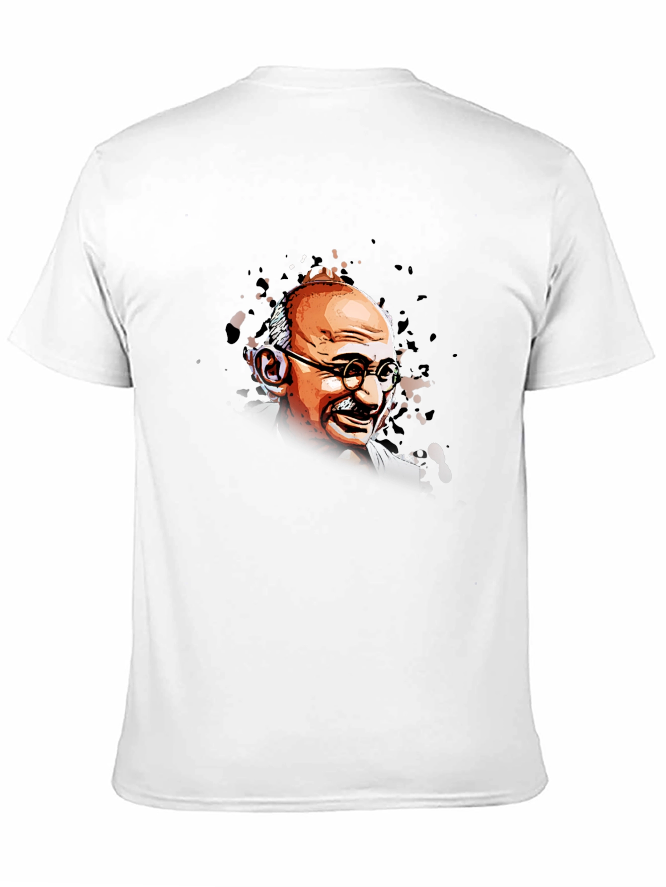 Gandhi Graphic Tee - Black Cotton T-Shirt