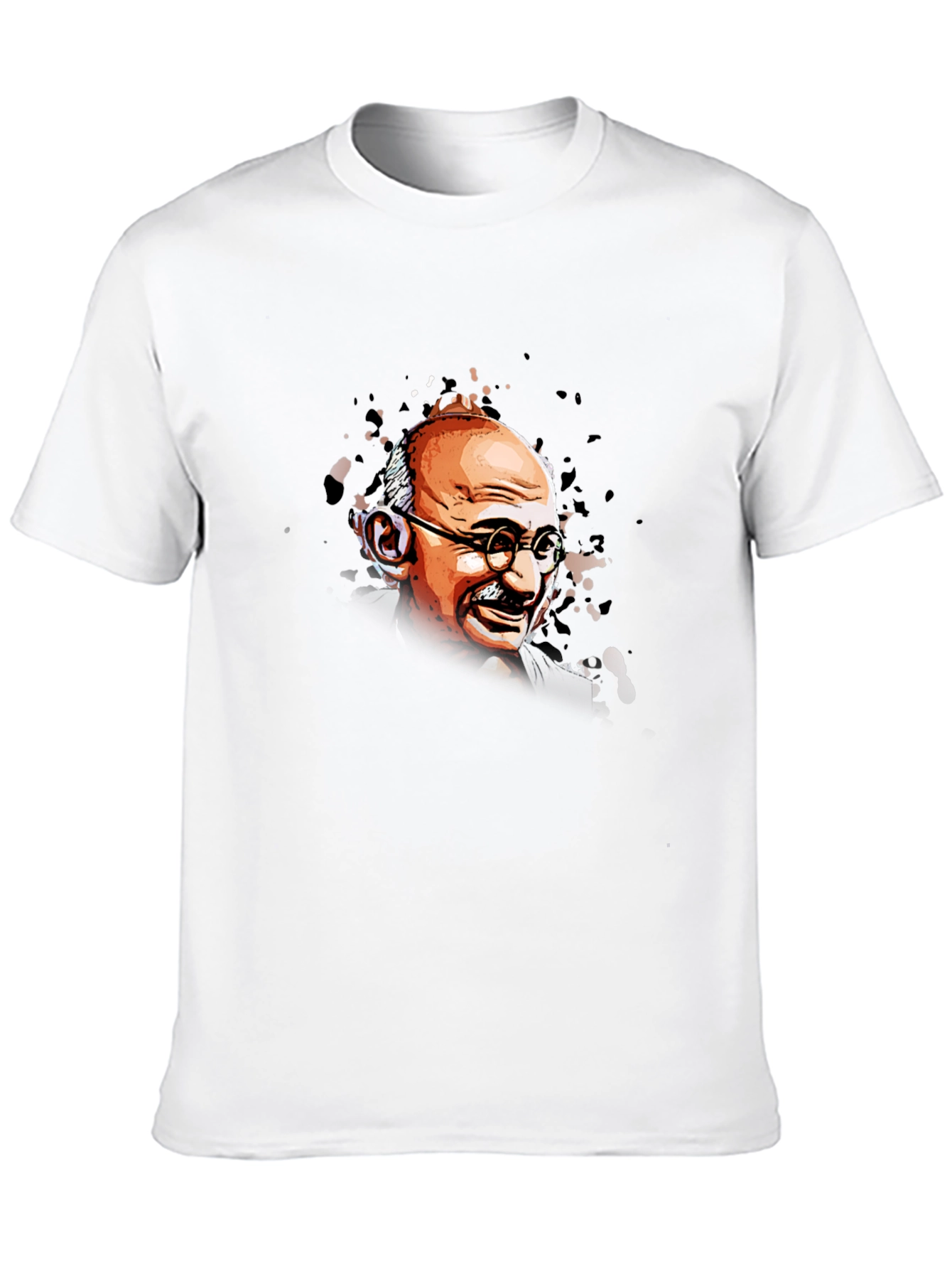 Gandhi Graphic Tee - Black Cotton T-Shirt
