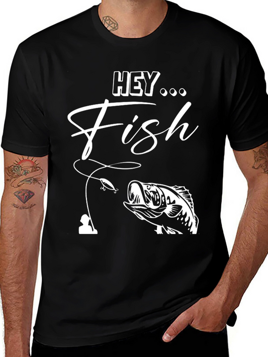 Hey Fish Graphic T-Shirt - Fishing Apparel