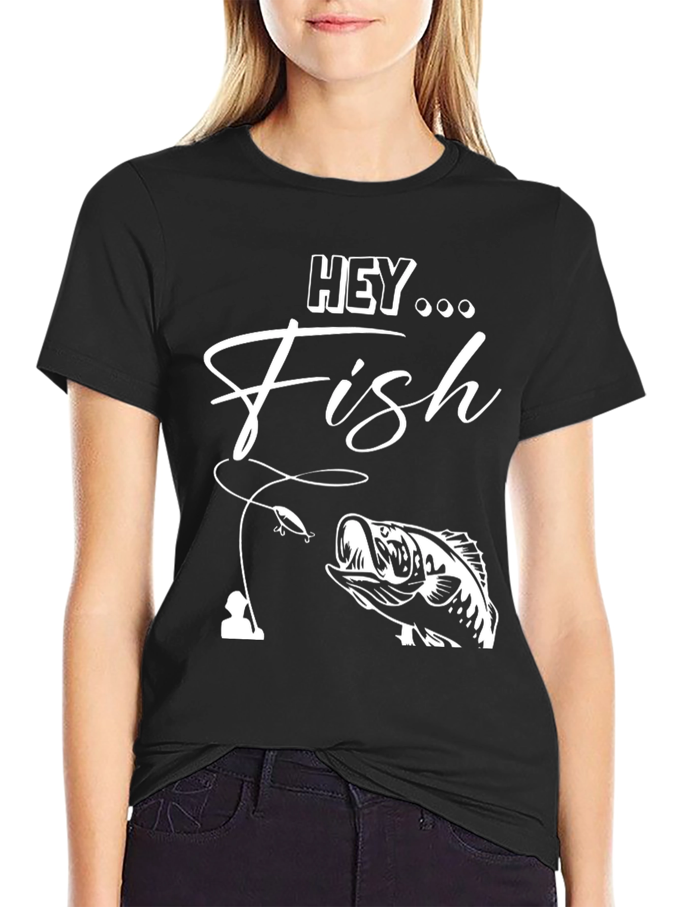 Hey Fish Graphic T-Shirt - Fishing Apparel