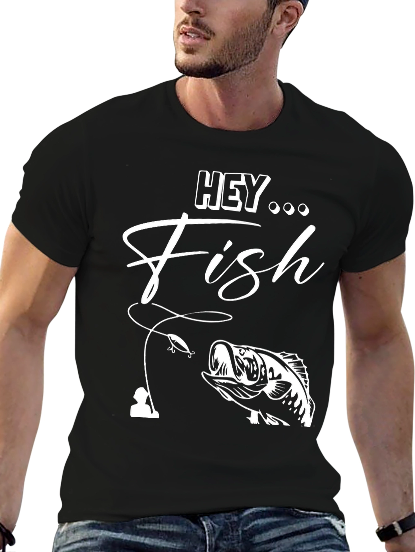 Hey Fish Graphic T-Shirt - Fishing Apparel