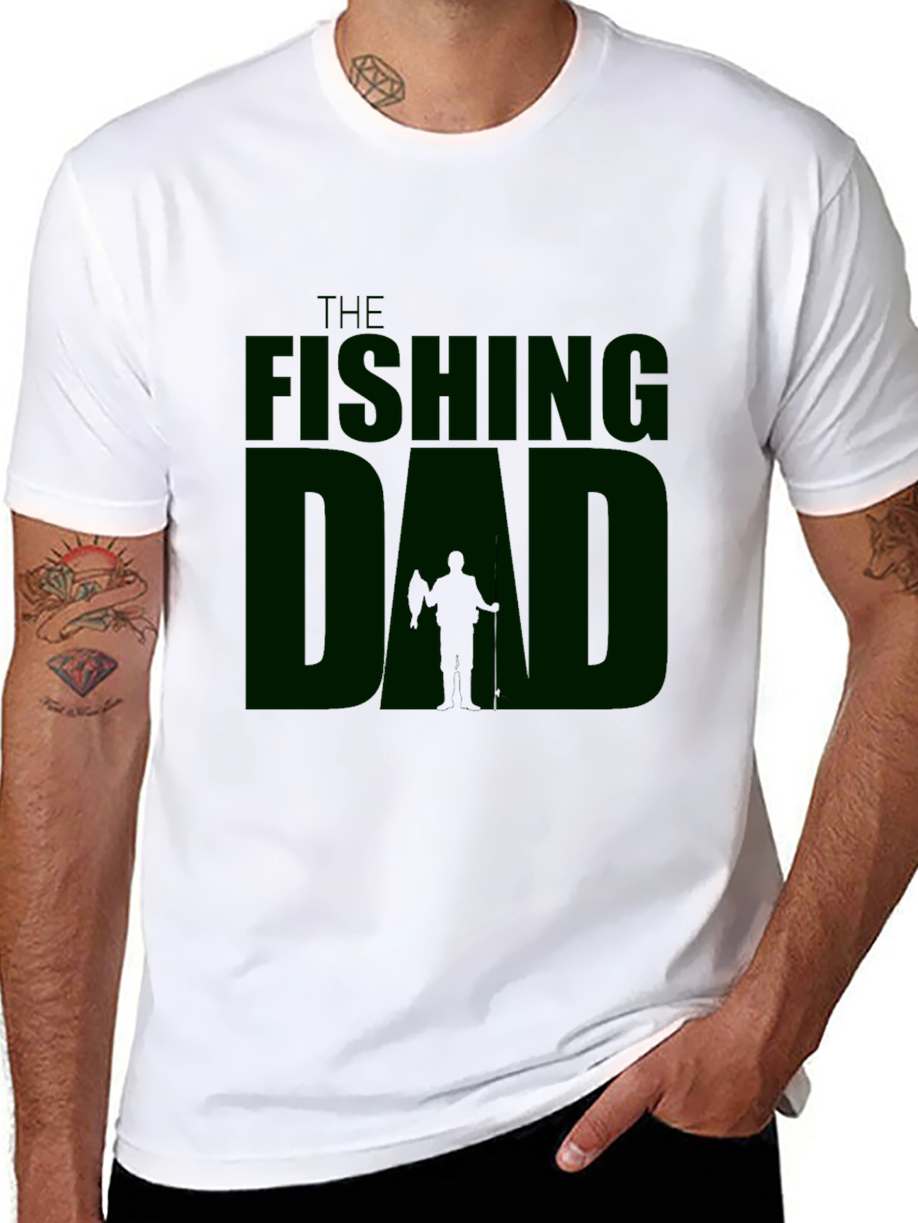 The Fishing Dad Black T-Shirt - Fisherman Apparel