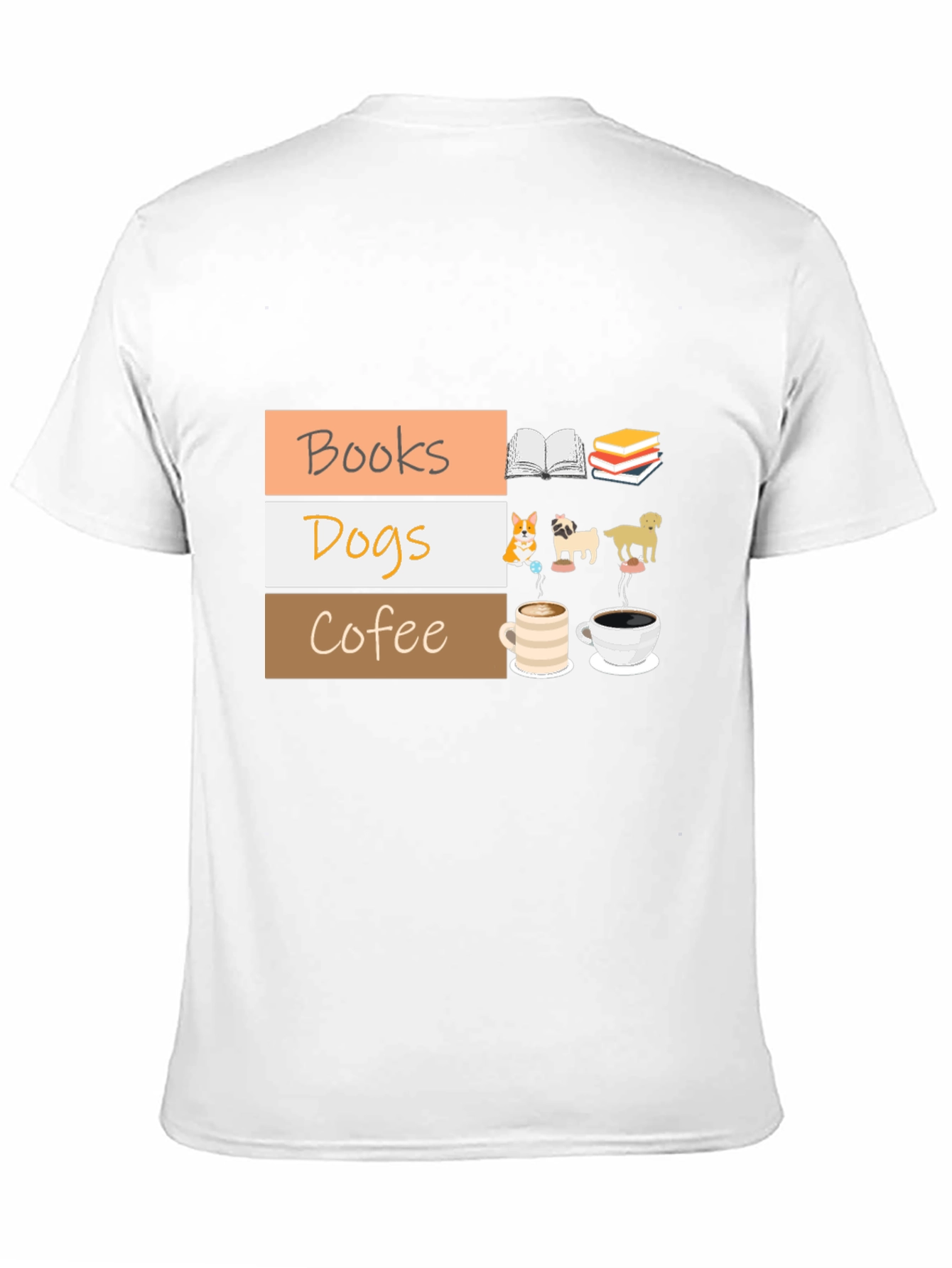 Books Dogs Coffee T-Shirt