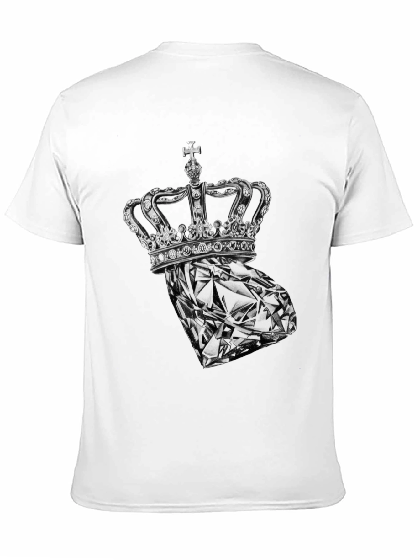 Crown Diamond Graphic Tee - Stylish Black T-Shirt