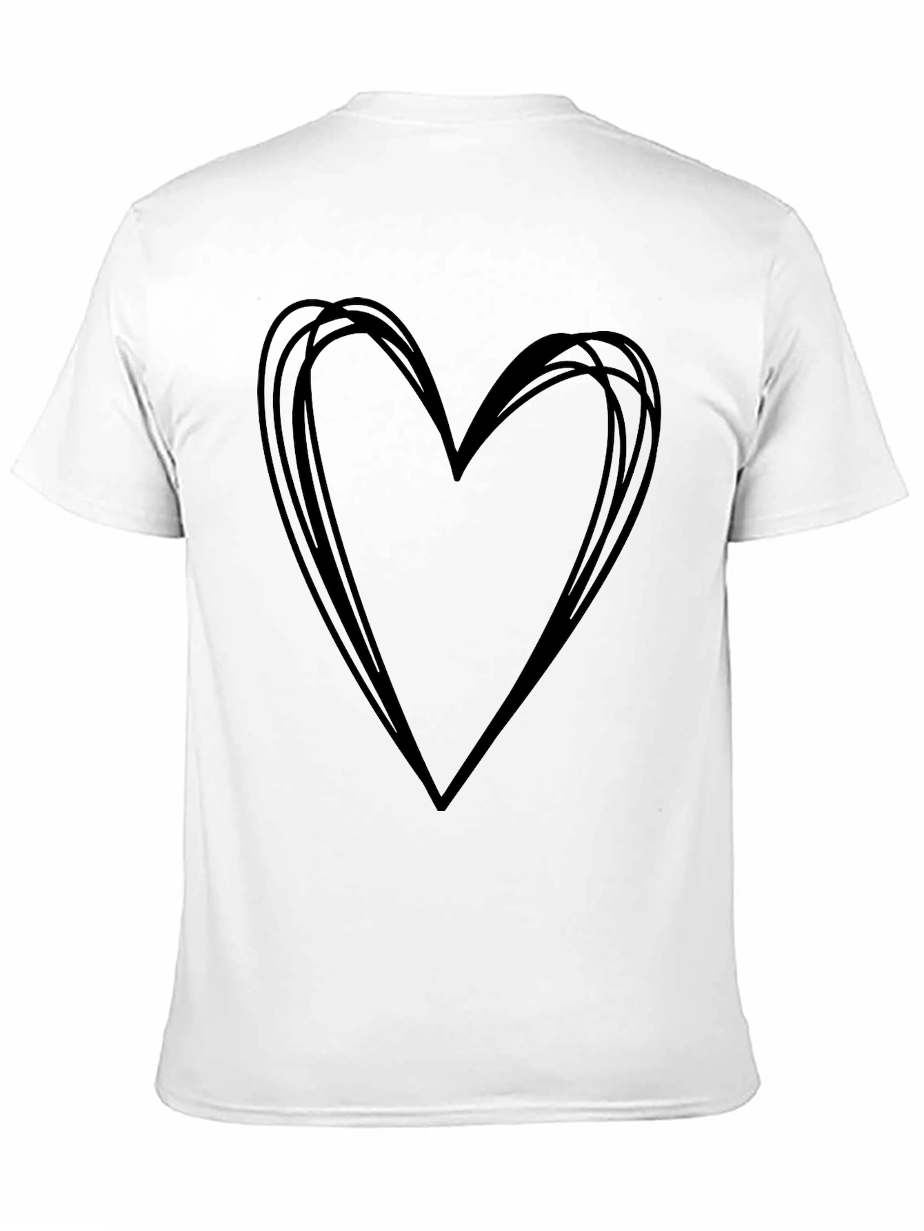Heart Scribble Graphic Tee - Stylish Casual Top
