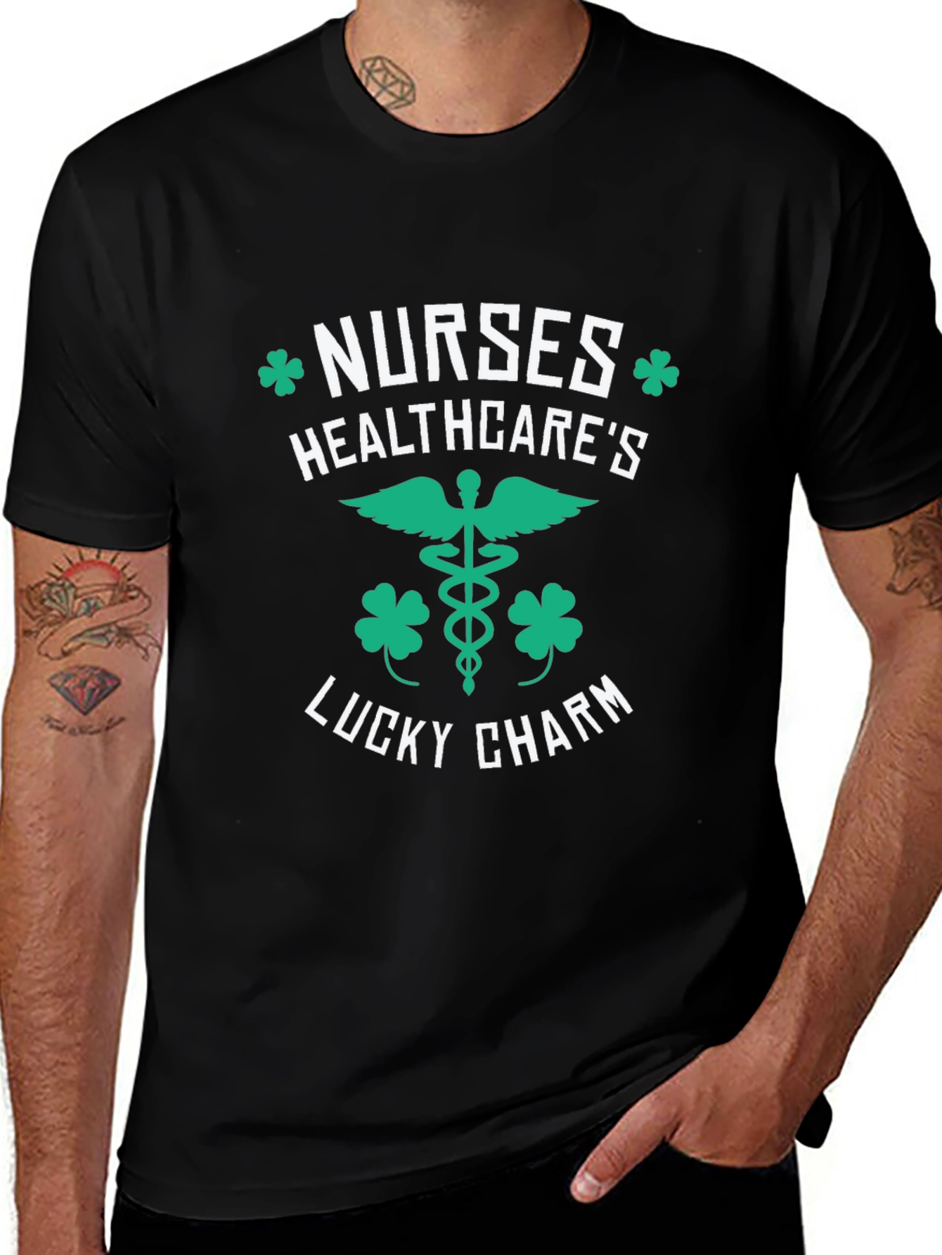 Nurses Healthcares Lucky Charm St. Patricks Day T-Shirt