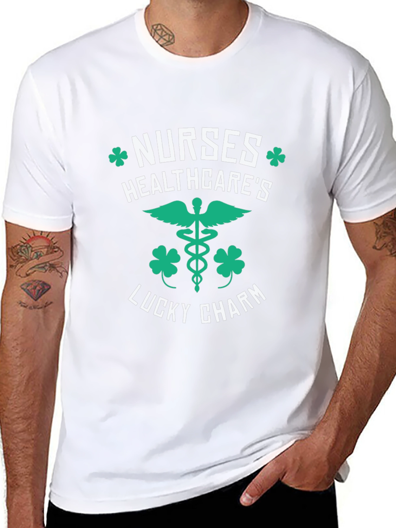 Nurses Healthcares Lucky Charm St. Patricks Day T-Shirt