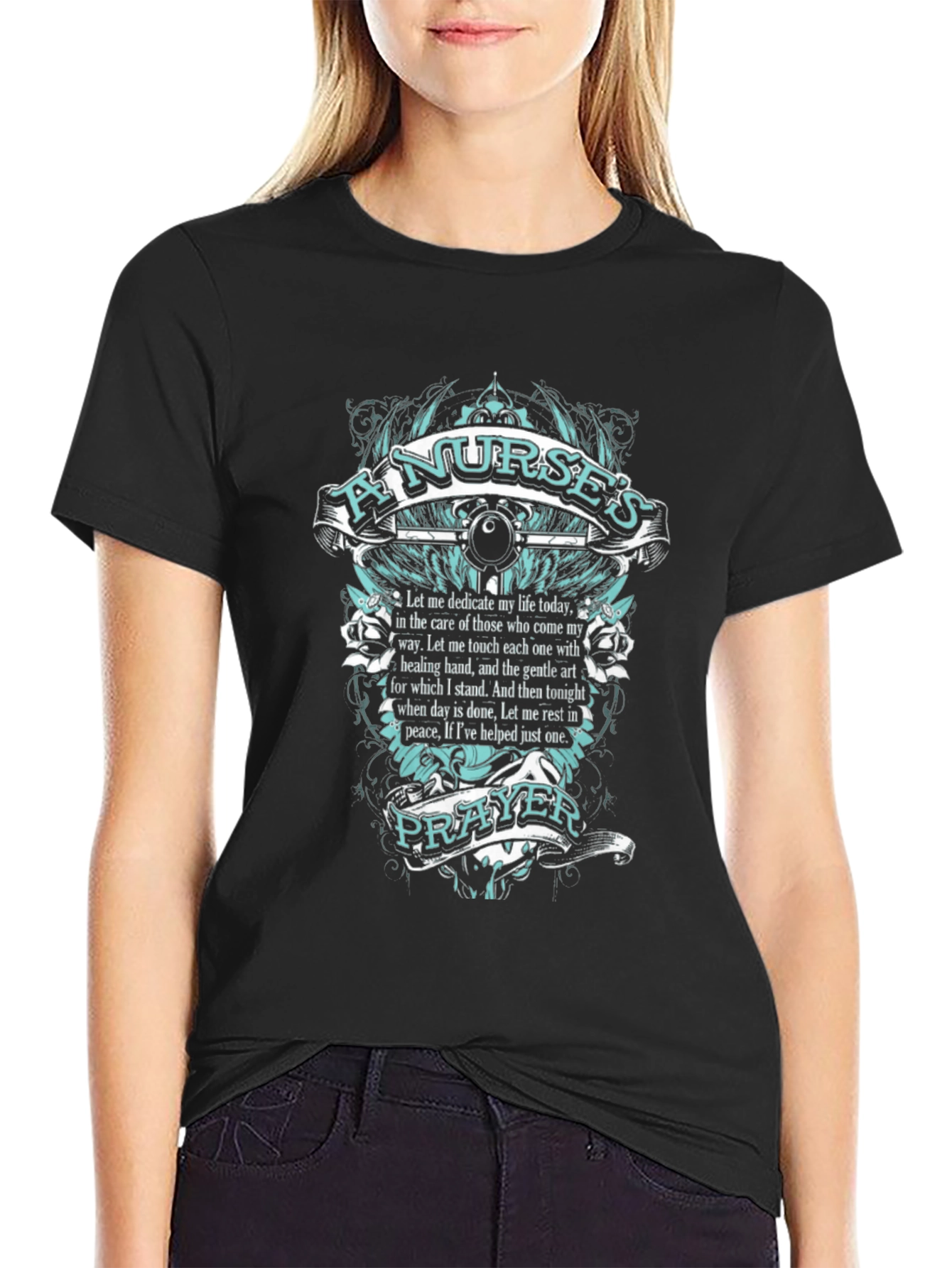 Nurses Prayer Graphic Tee - Comfort & Inspiration