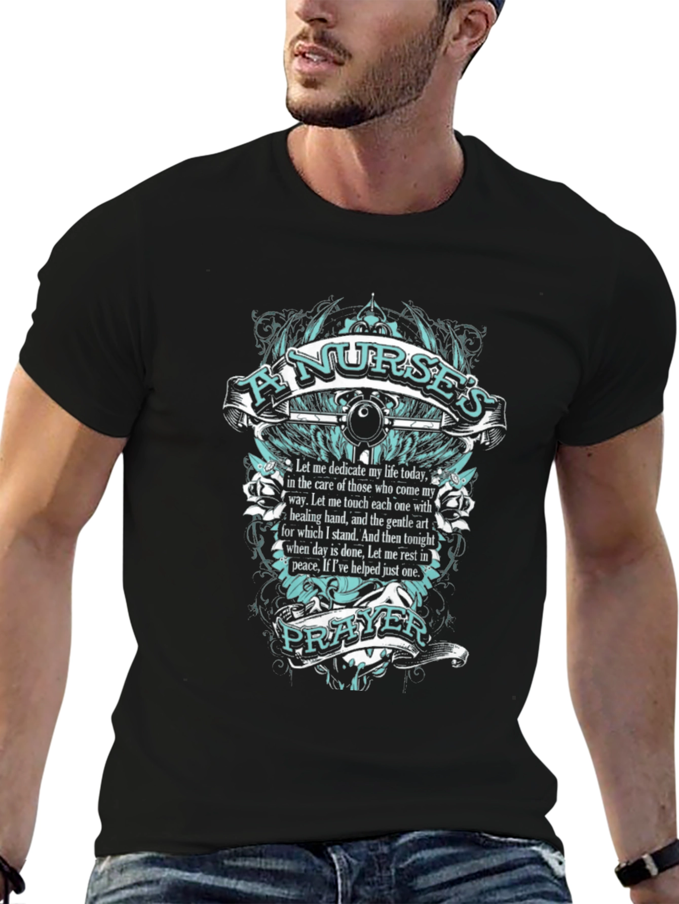 Nurses Prayer Graphic Tee - Comfort & Inspiration