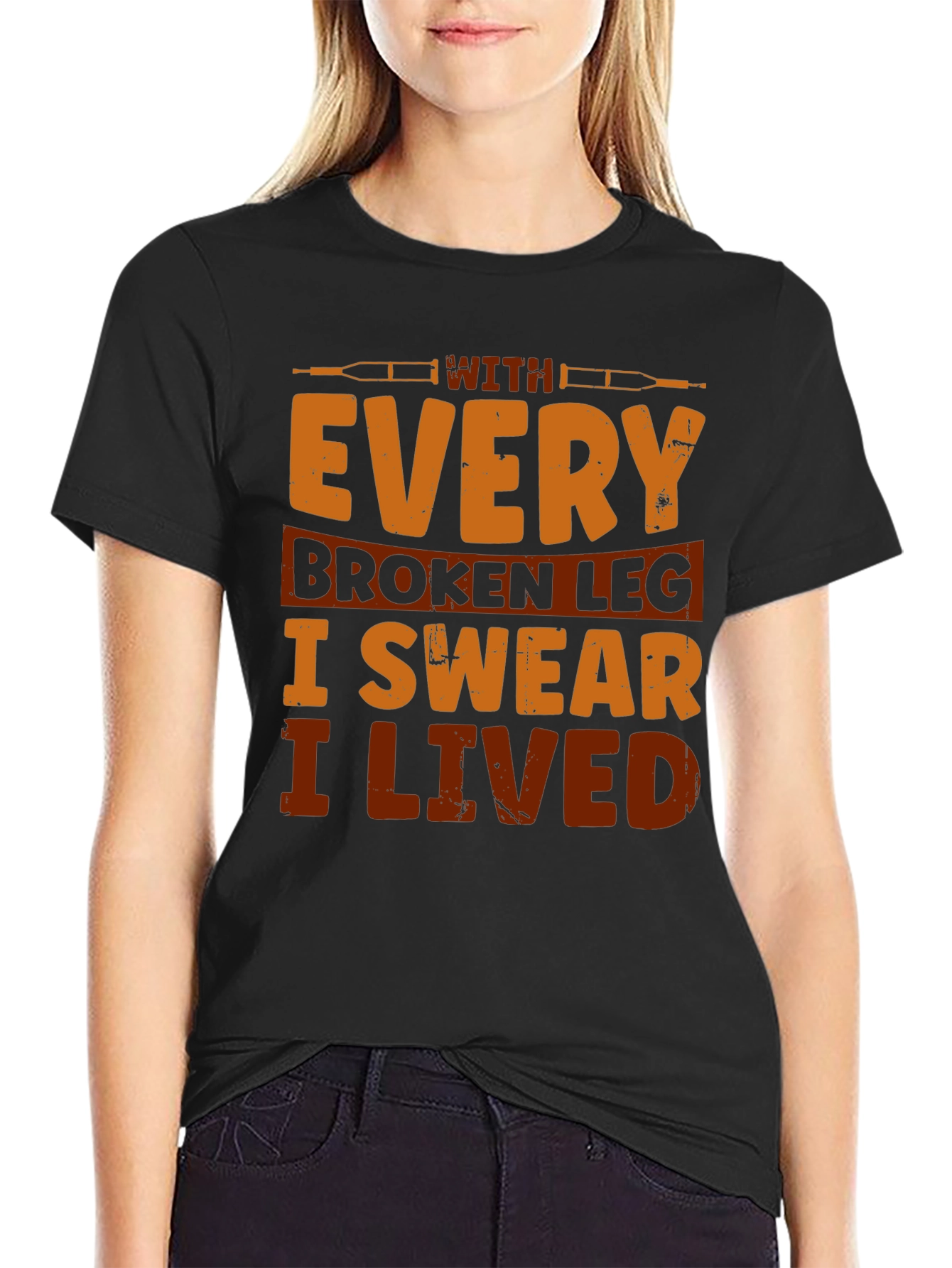 Broken Leg Humor T-Shirt