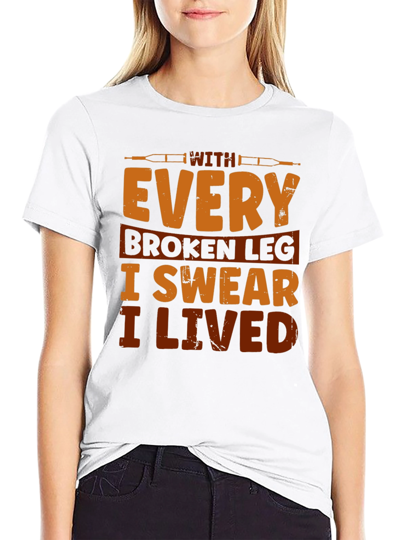 Broken Leg Humor T-Shirt