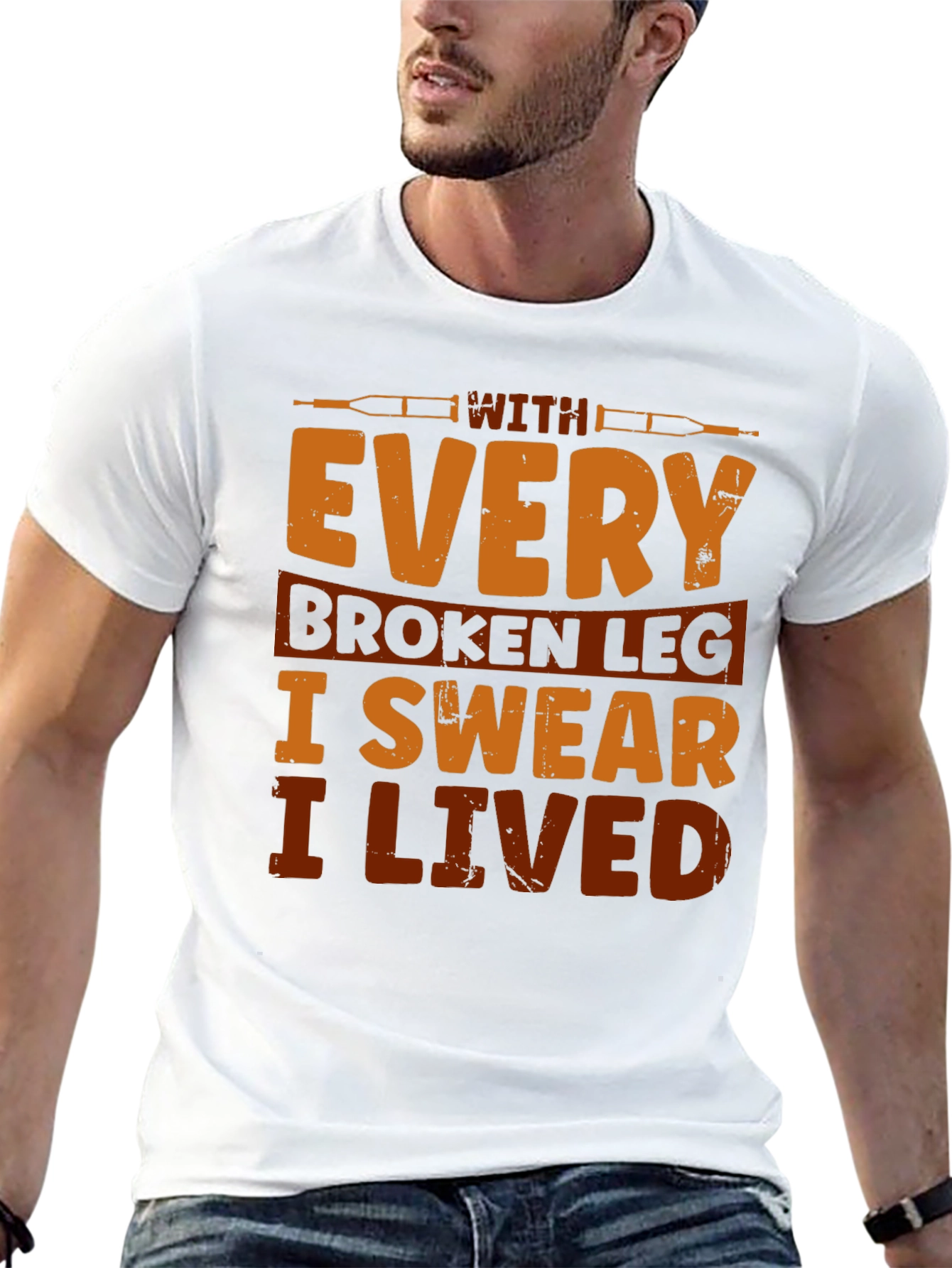 Broken Leg Humor T-Shirt