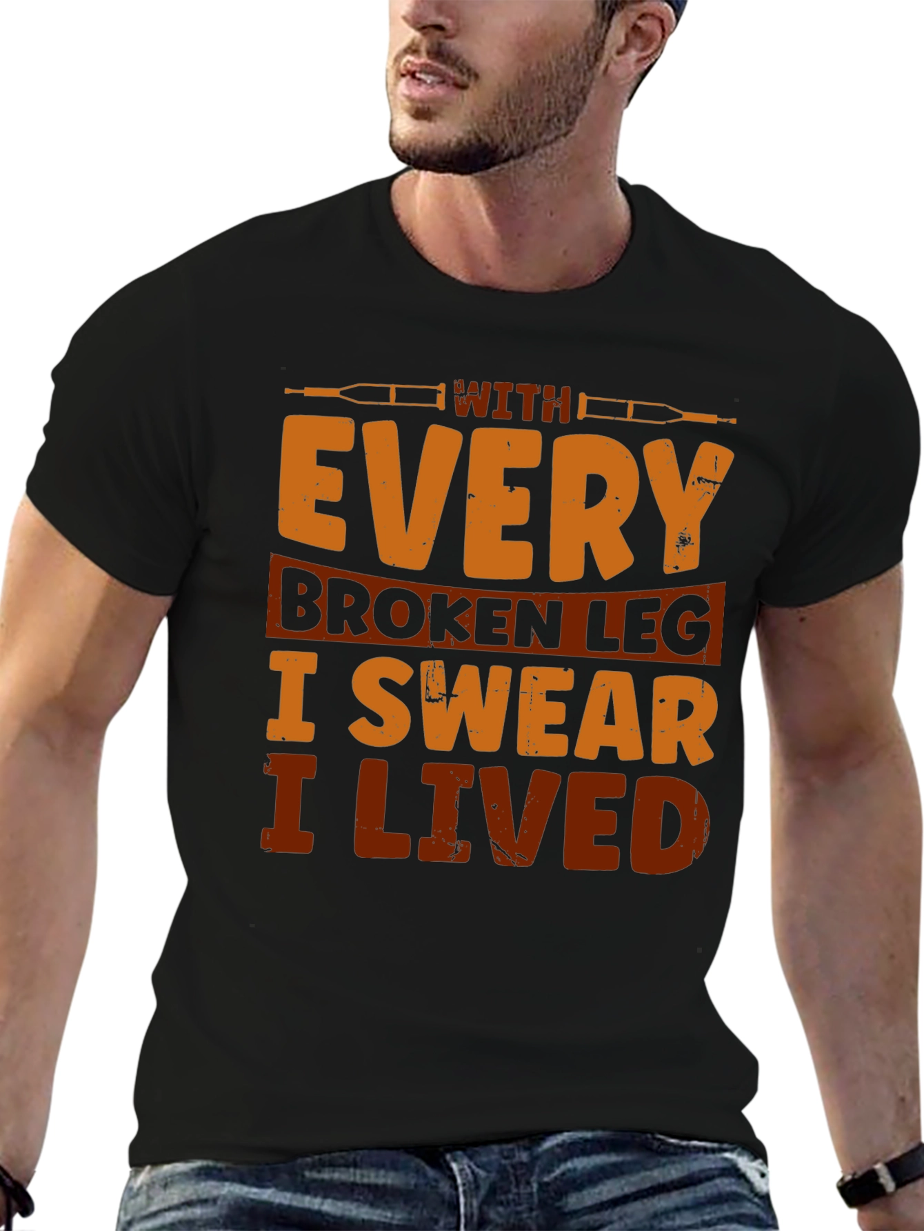 Broken Leg Humor T-Shirt