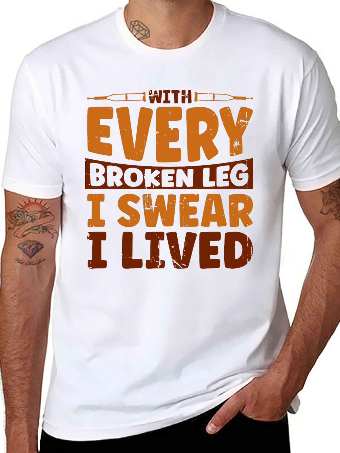 Broken Leg Humor T-Shirt