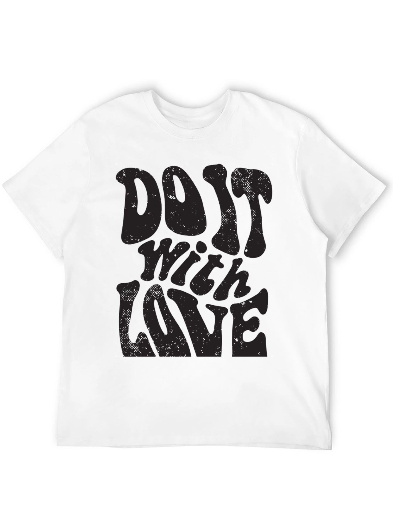 Do It With Love Black Graphic Tee