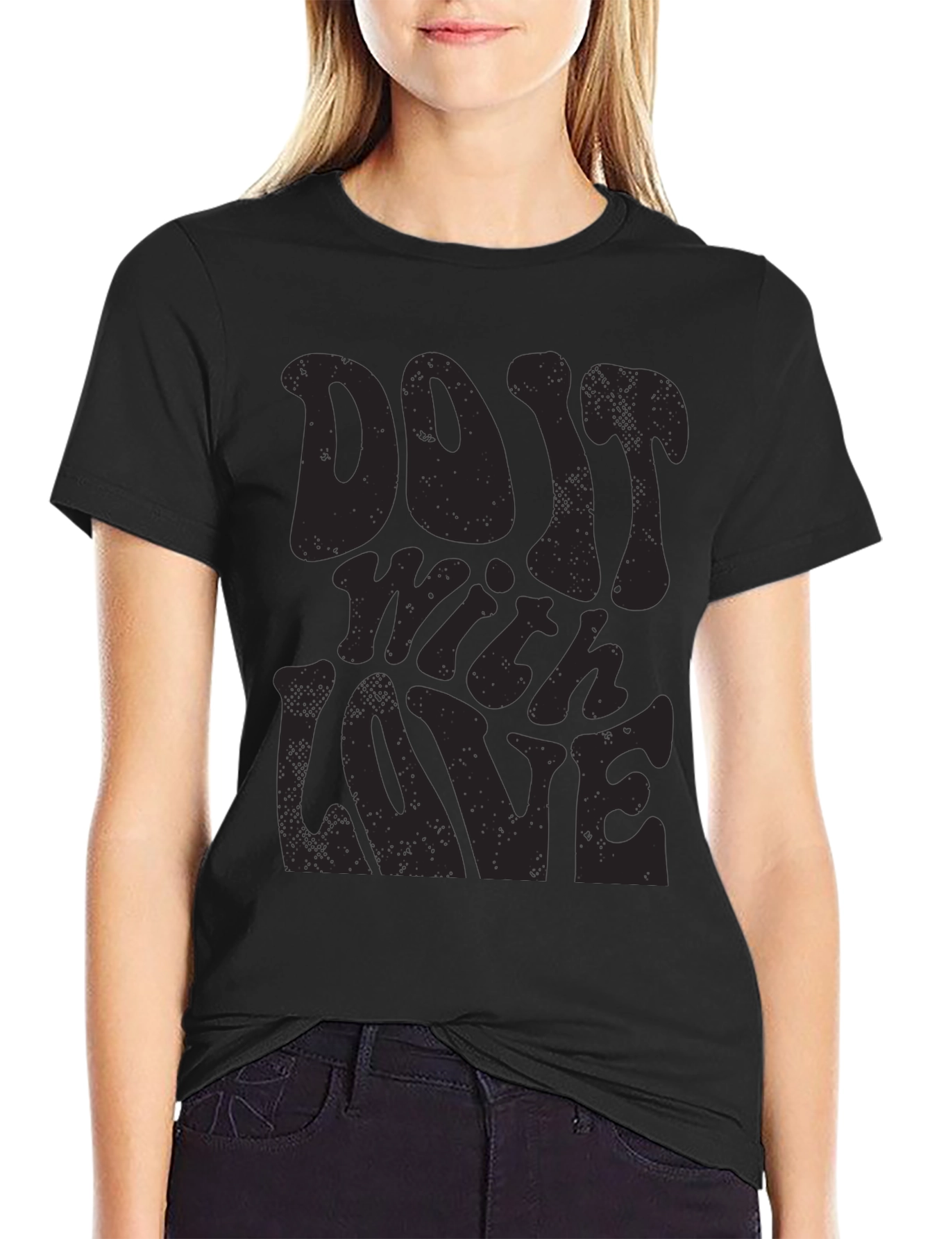 Do It With Love Black Graphic Tee