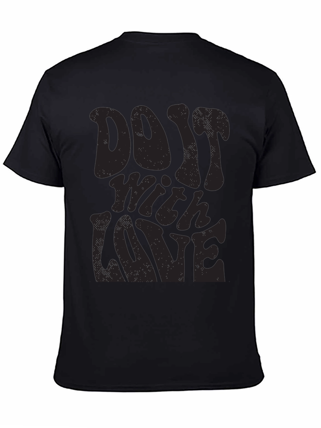 Do It With Love Black Graphic Tee