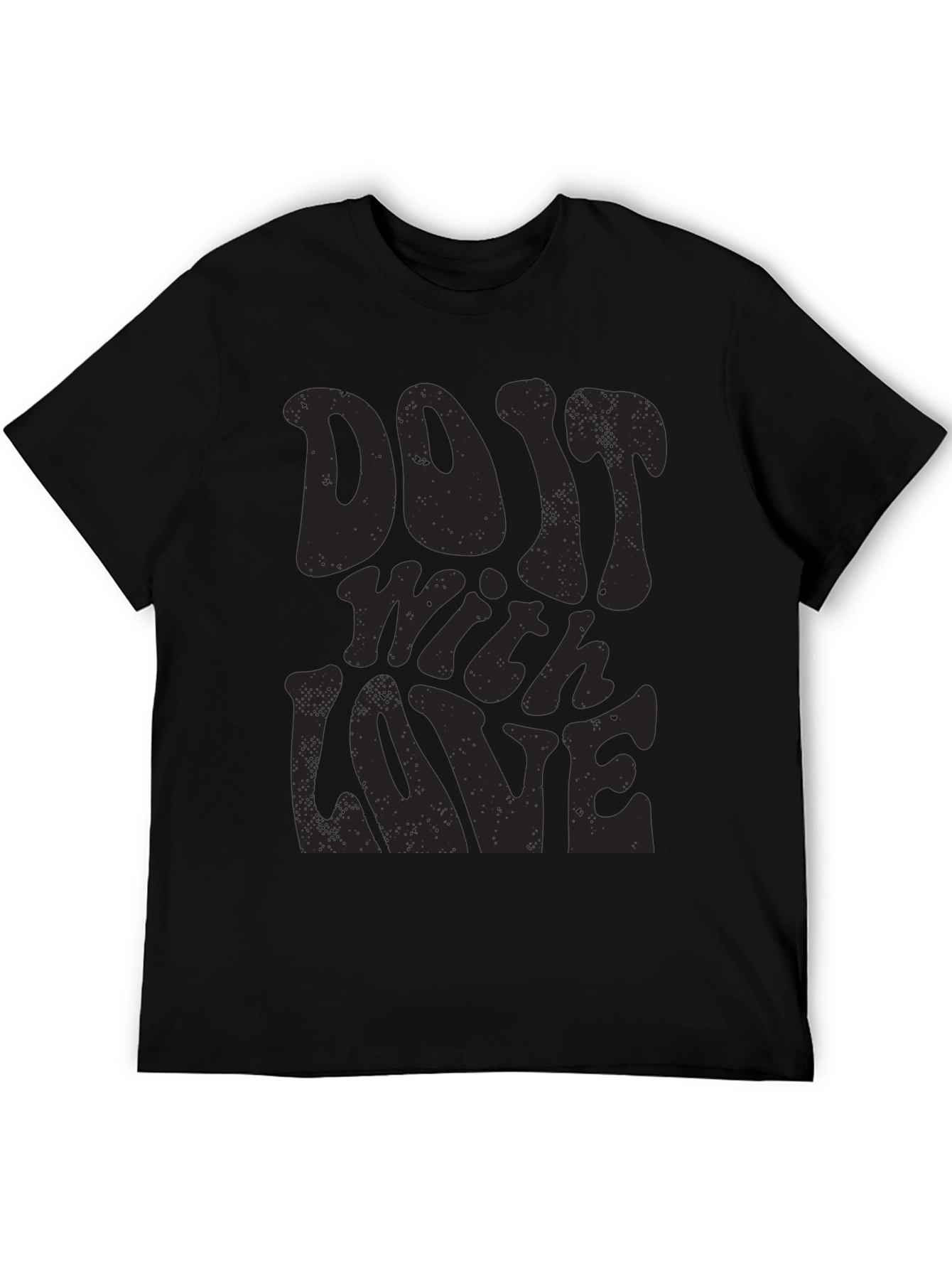Do It With Love Black Graphic Tee