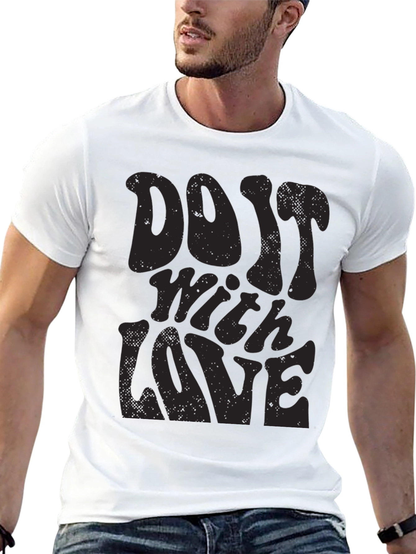 Do It With Love Black Graphic Tee