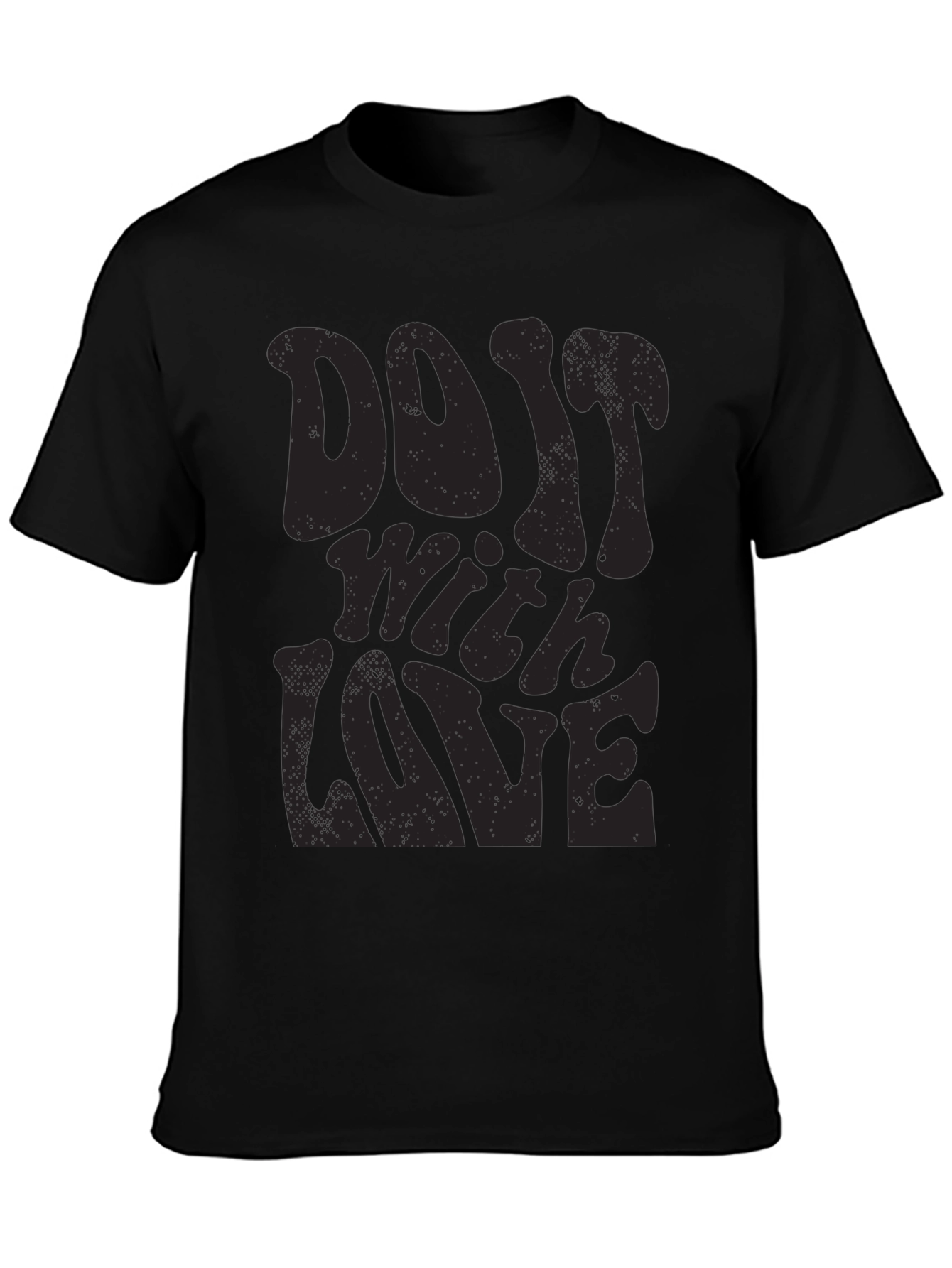 Do It With Love Black Graphic Tee