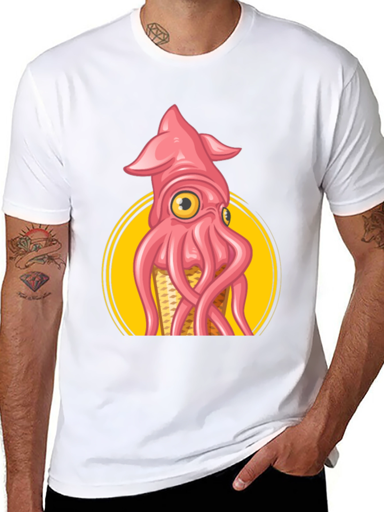 Squid Graphic Tee - Novelty Octopus T-Shirt