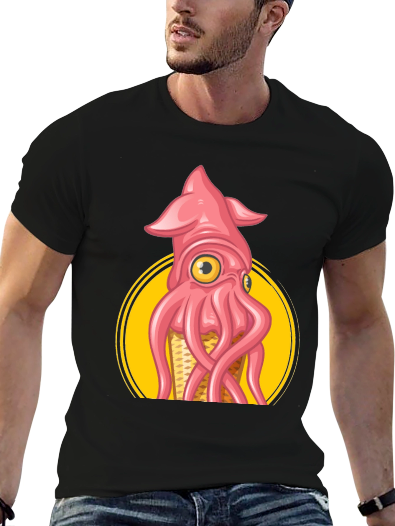 Squid Graphic Tee - Novelty Octopus T-Shirt