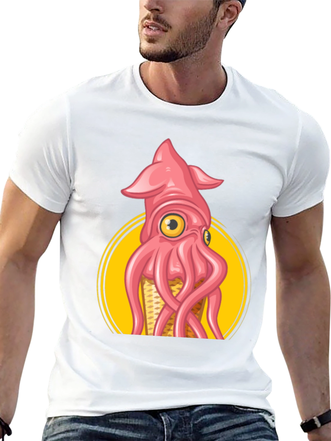 Squid Graphic Tee - Novelty Octopus T-Shirt