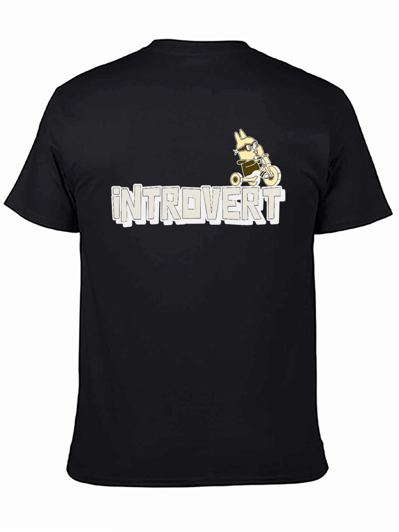 Introvert T-Shirt - Bunny on Tricycle Graphic Tee