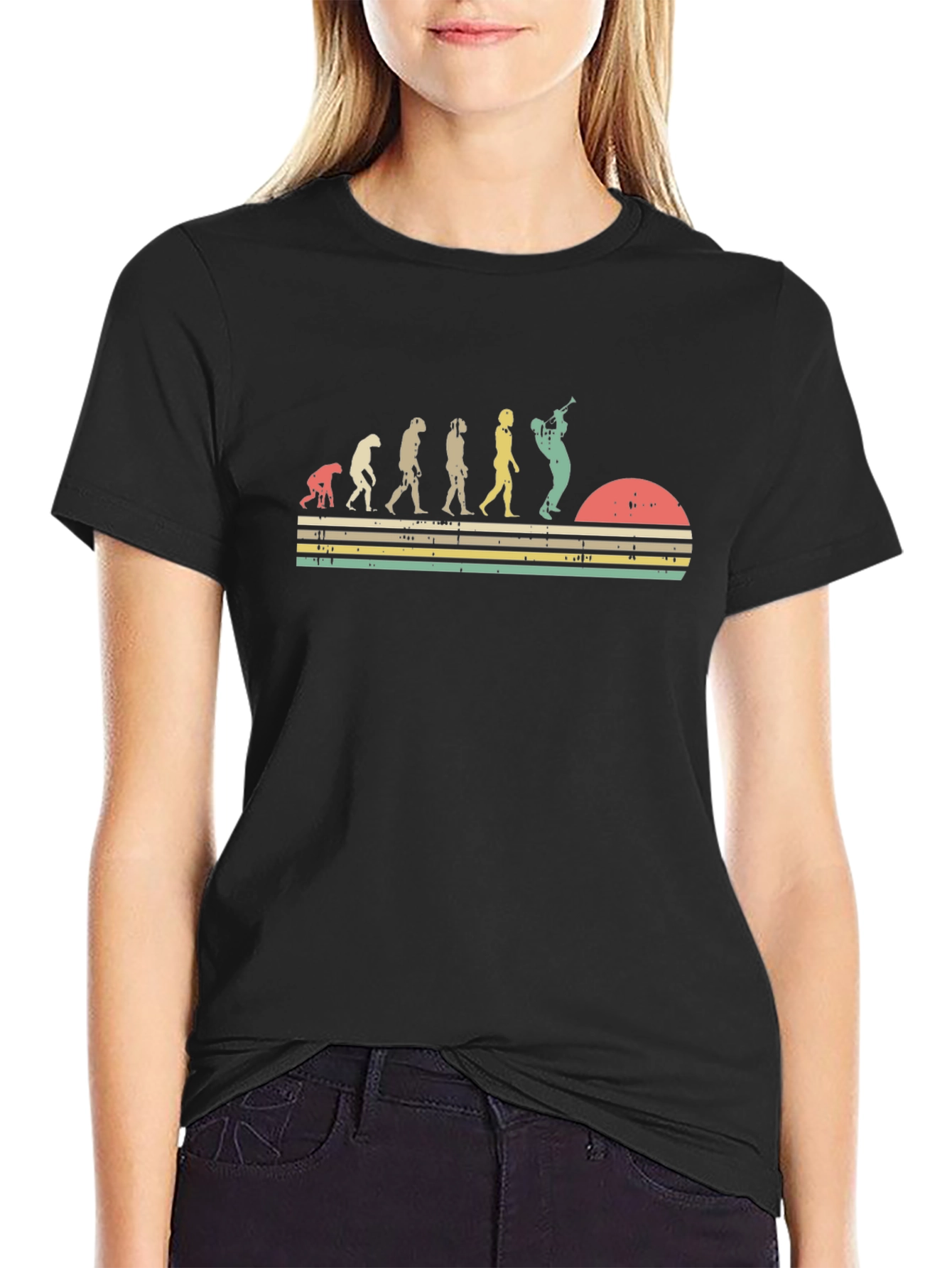 Evolution of Trumpet Player T-Shirt