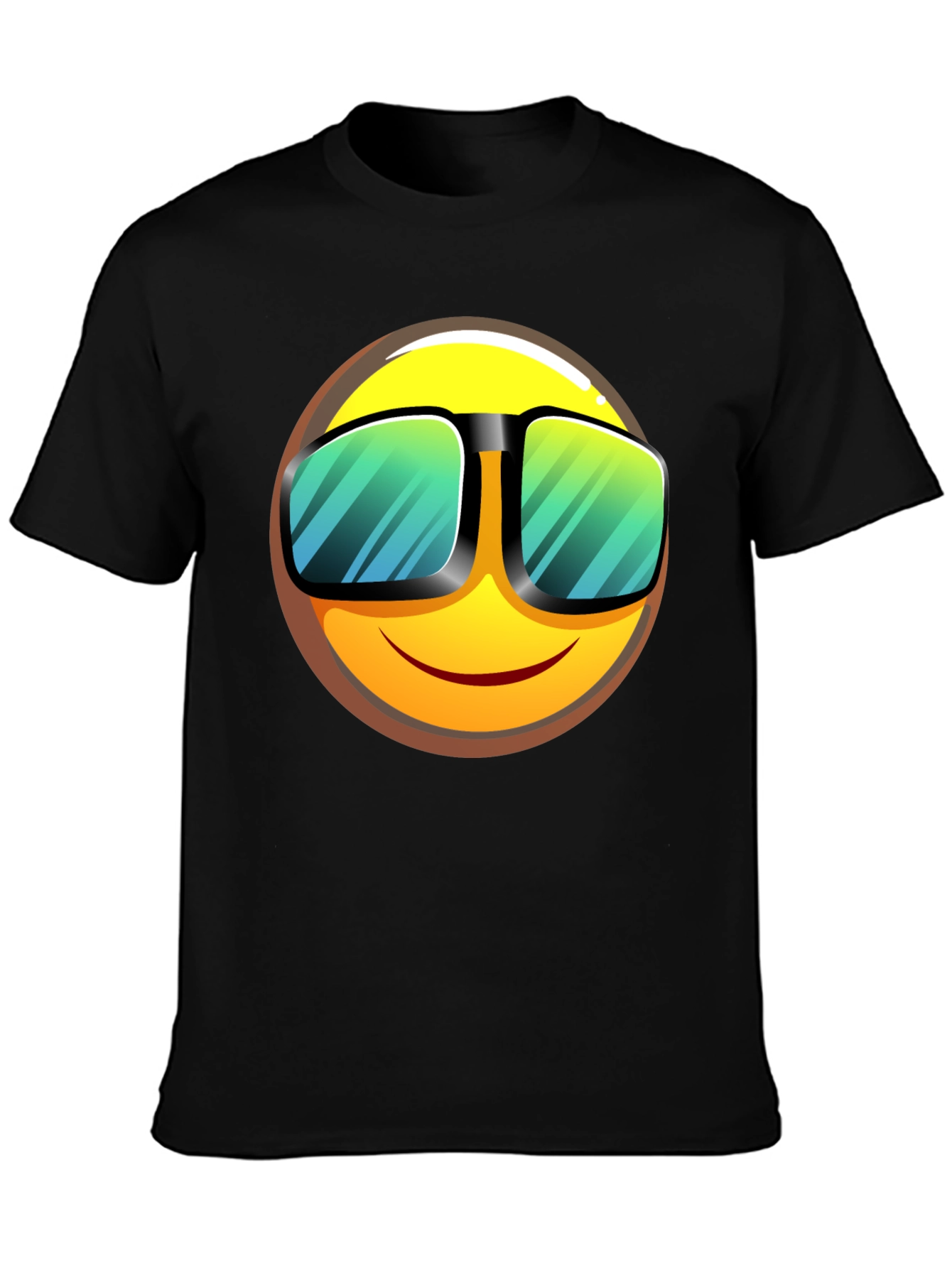 Cool Emoji Graphic T-Shirt - Black
