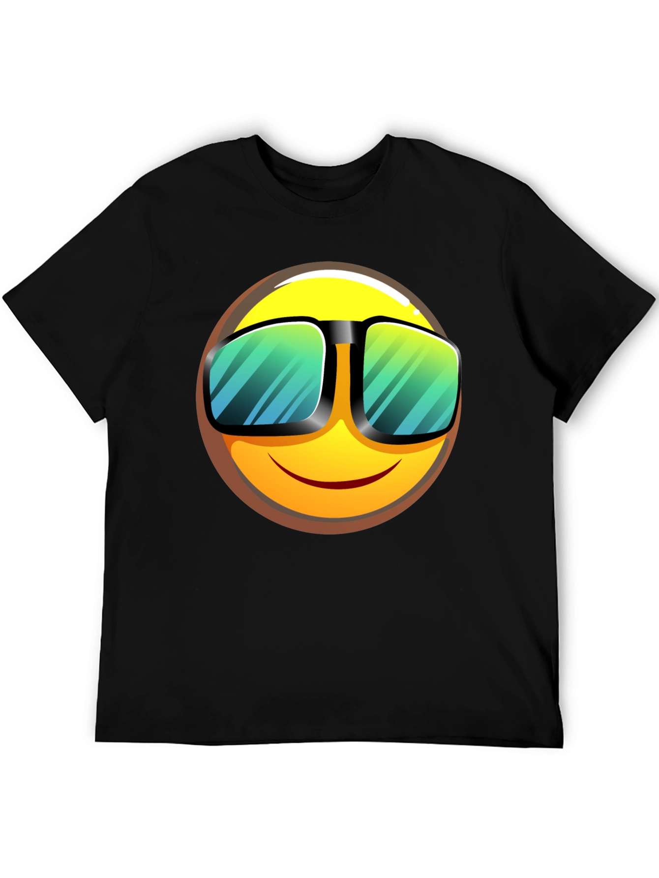 Cool Emoji Graphic T-Shirt - Black