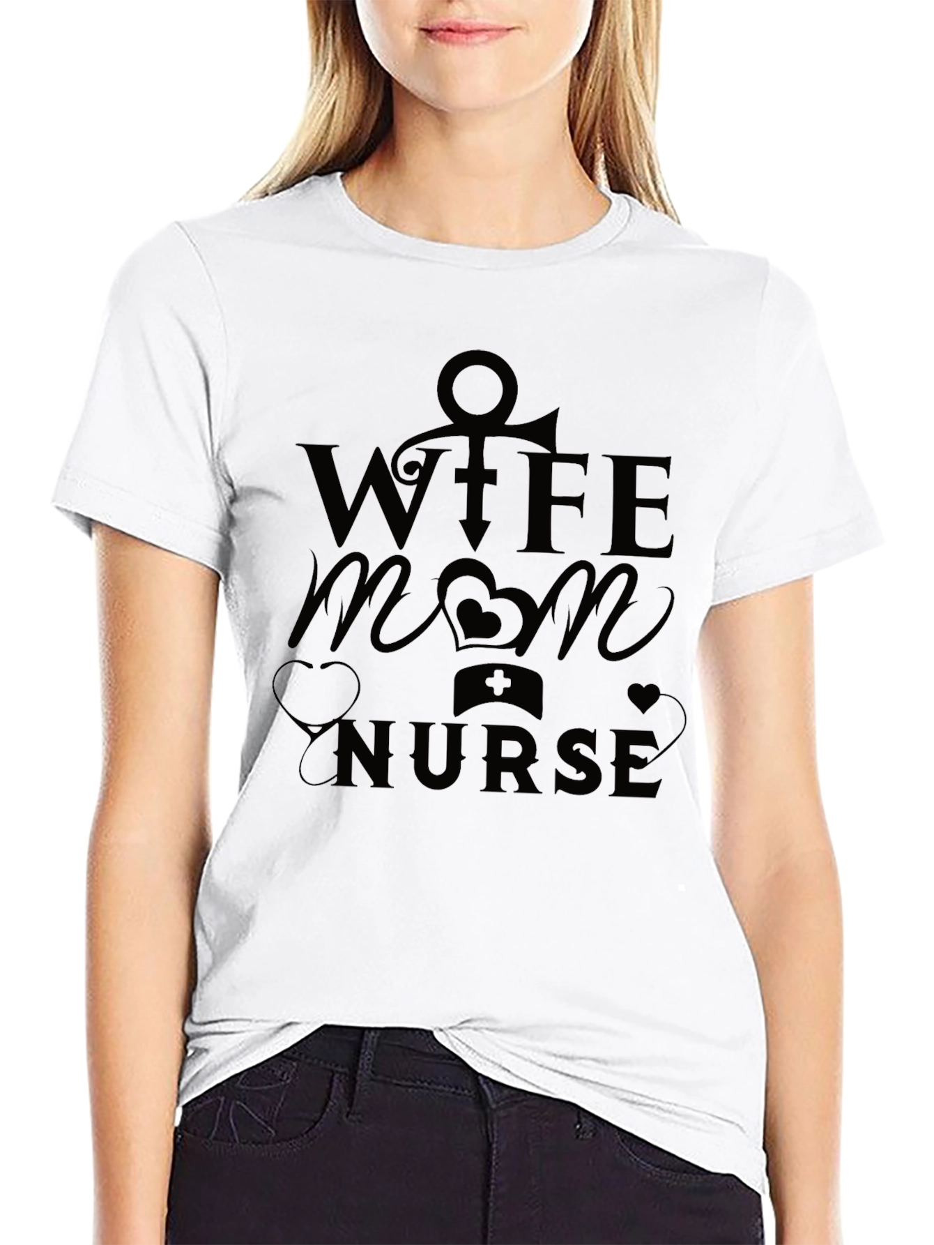 Wife Mom Nurse Graphic T-Shirt