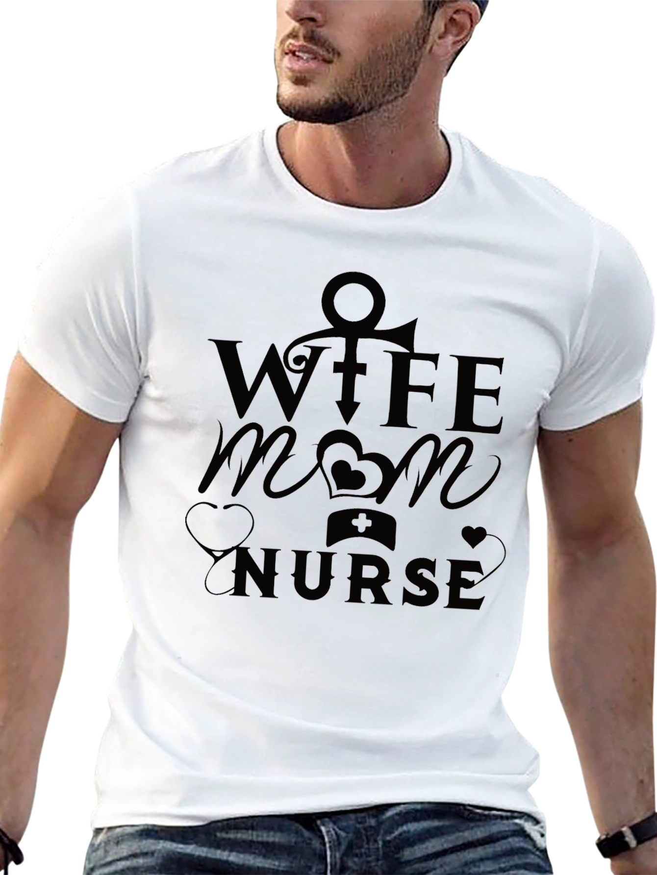 Wife Mom Nurse Graphic T-Shirt