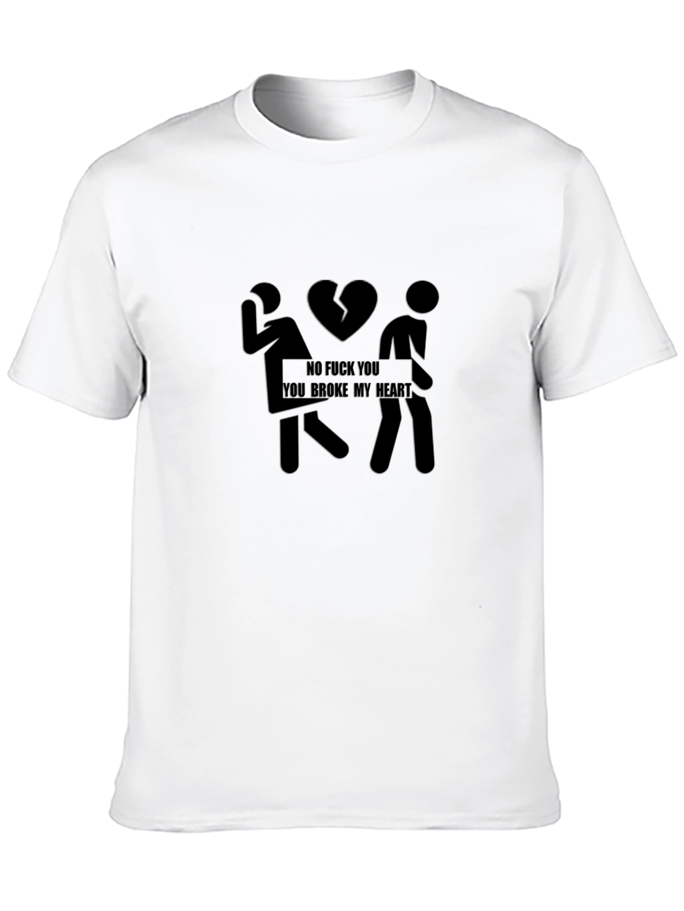 Broken Heart Graphic T-Shirt - Mens Black Tee