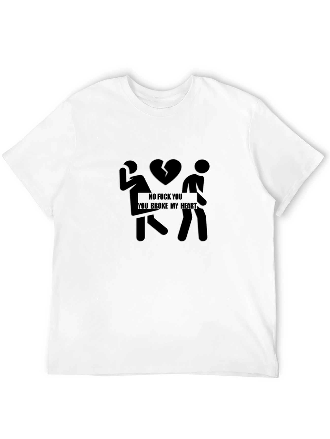 Broken Heart Graphic T-Shirt - Mens Black Tee