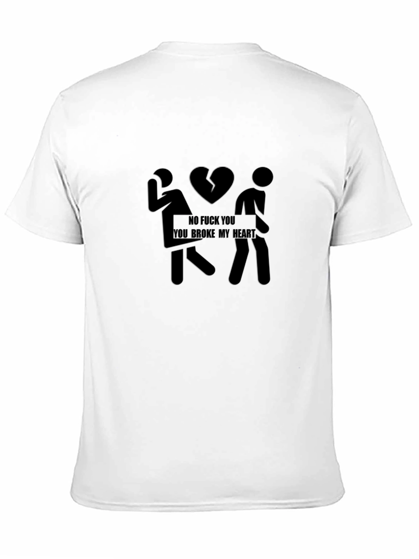 Broken Heart Graphic T-Shirt - Mens Black Tee