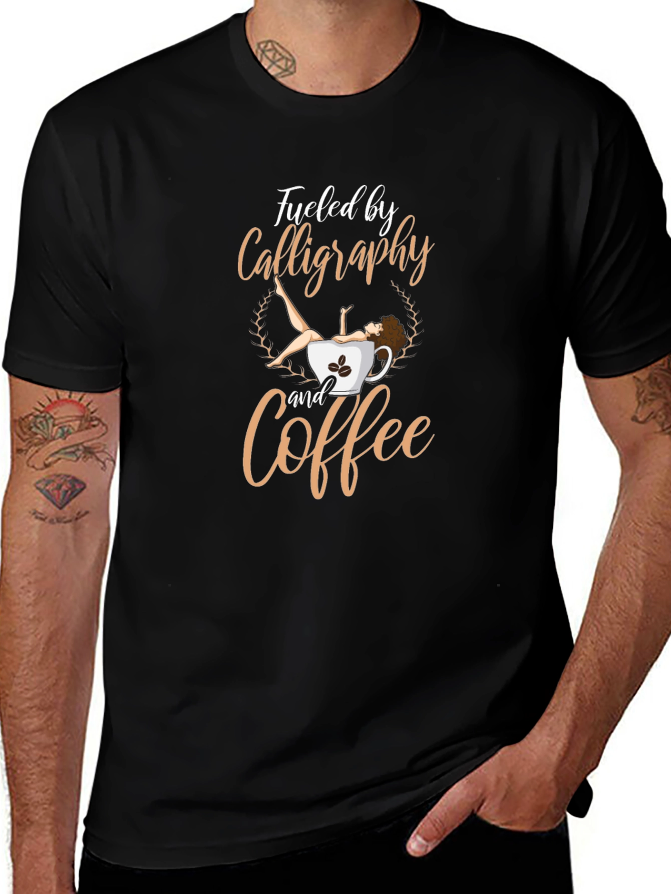 Calligraphy & Coffee Graphic Tee