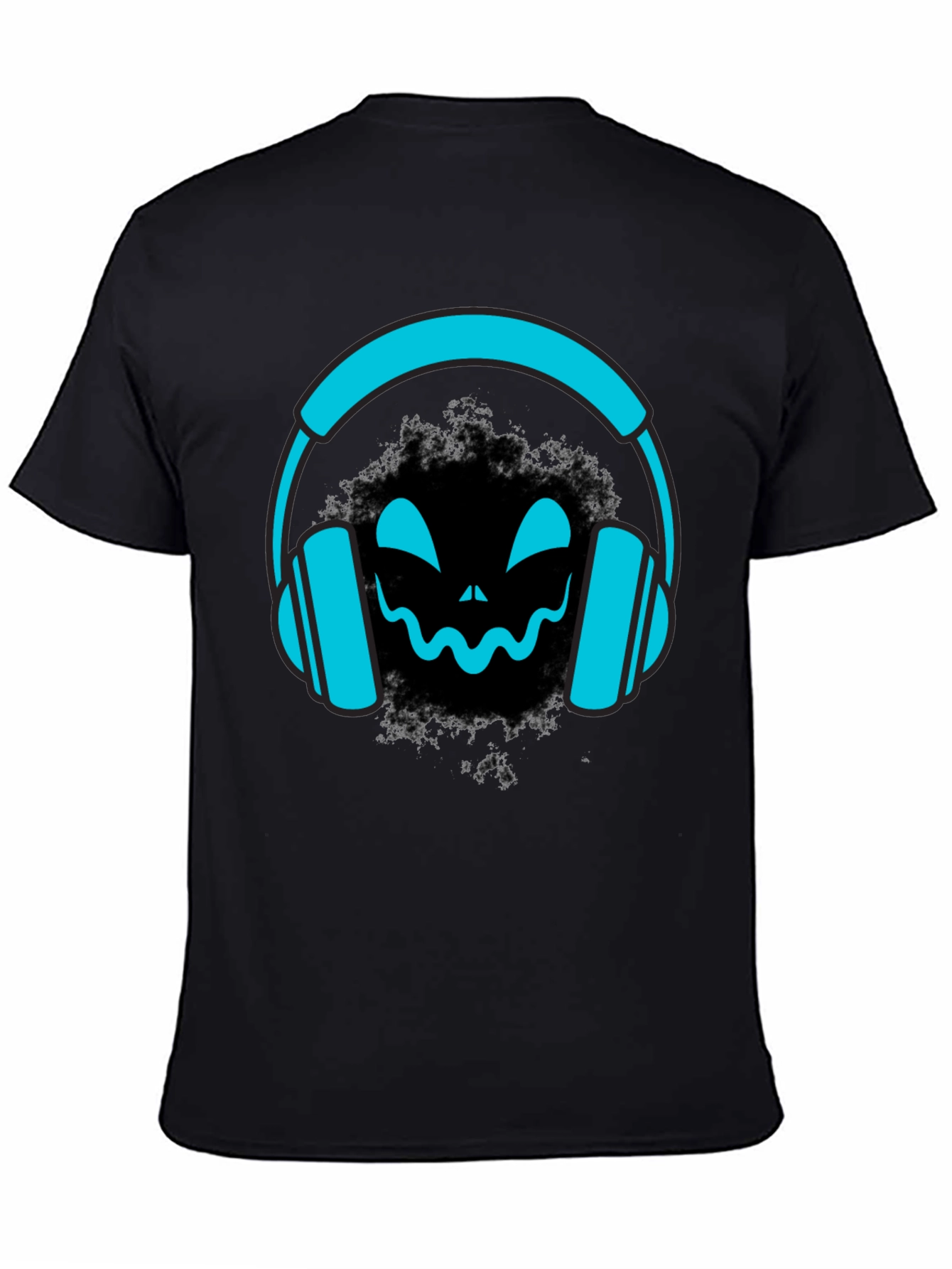DJ Headphone Halloween Black T-Shirt