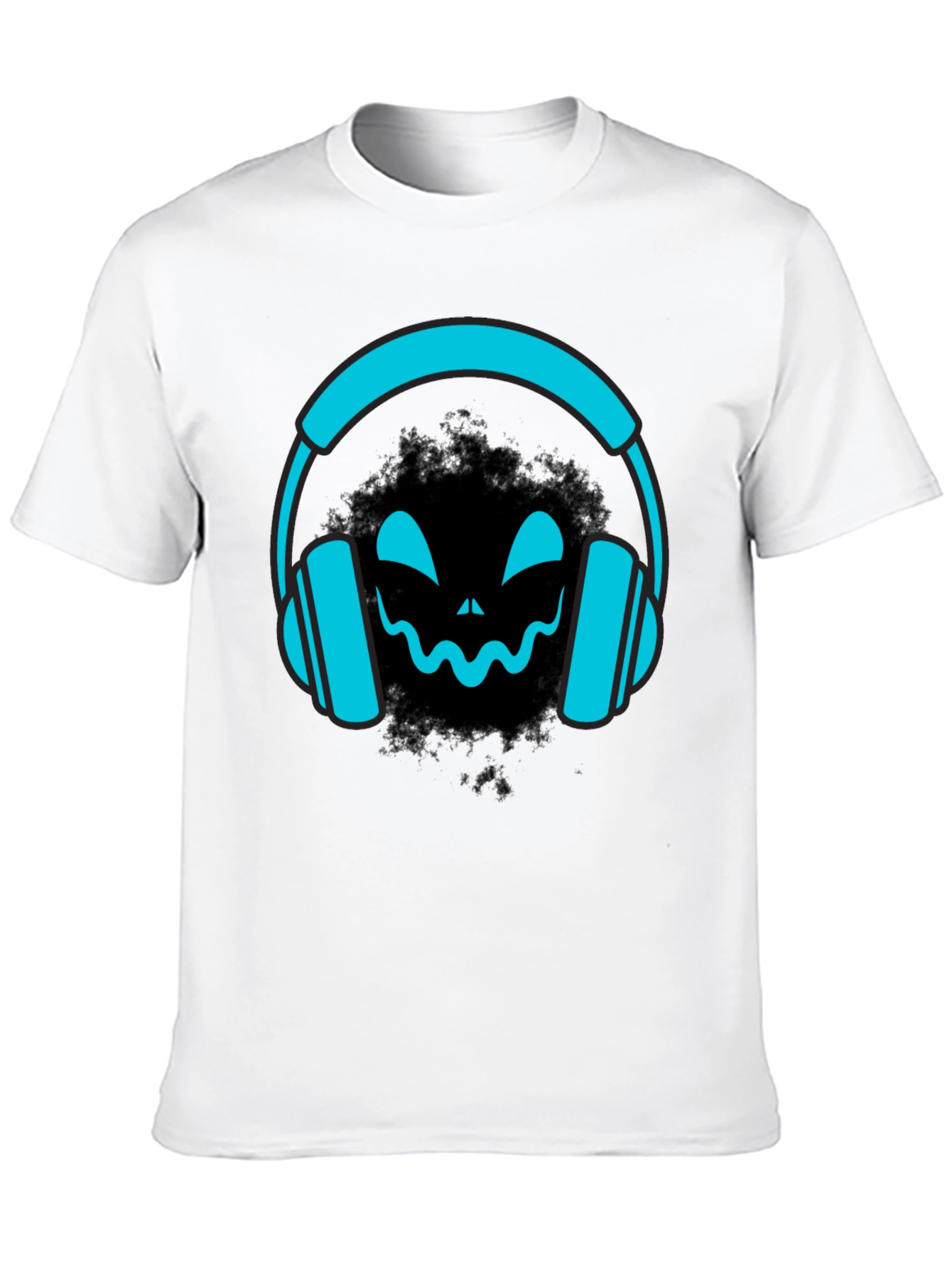 DJ Headphone Halloween Black T-Shirt