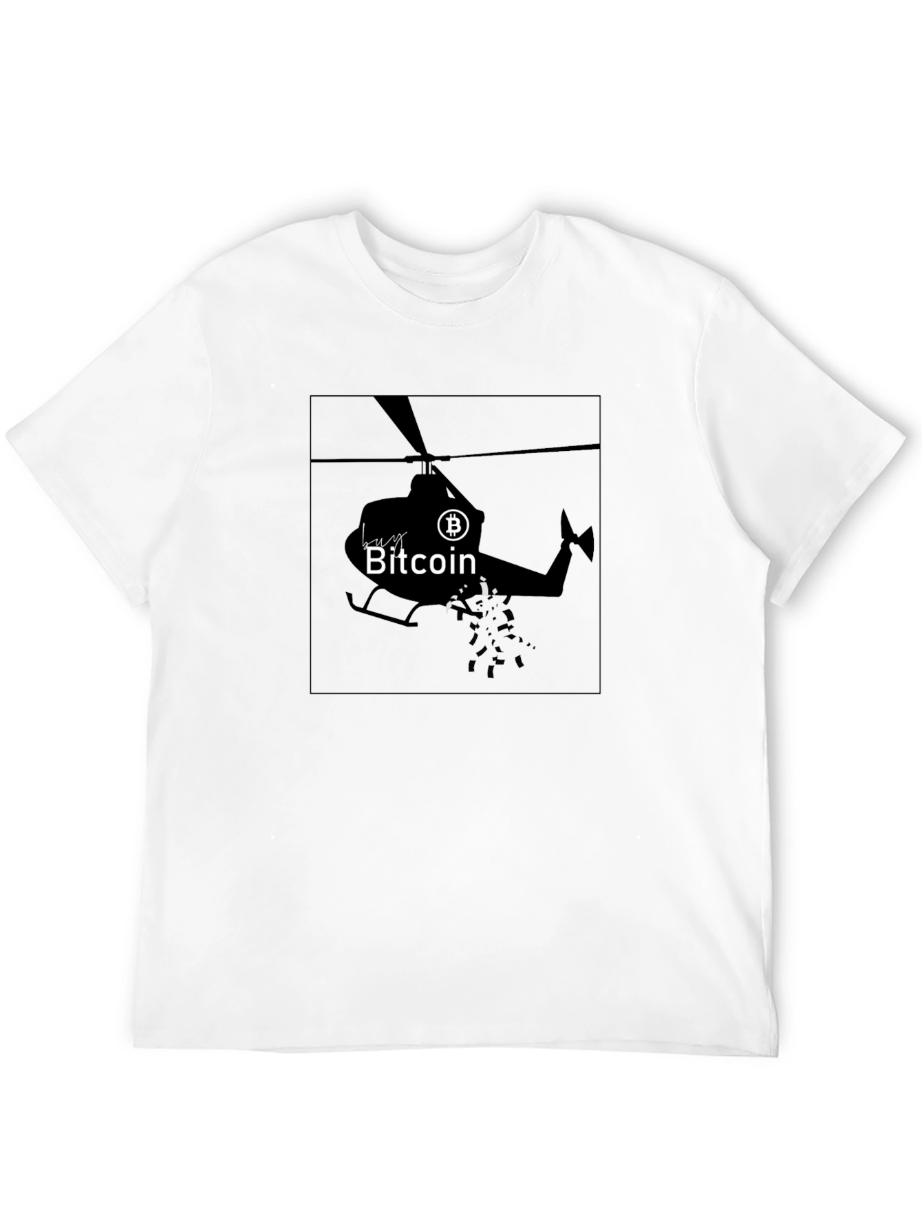 Bitcoin Helicopter T-Shirt - Crypto HODL Tee