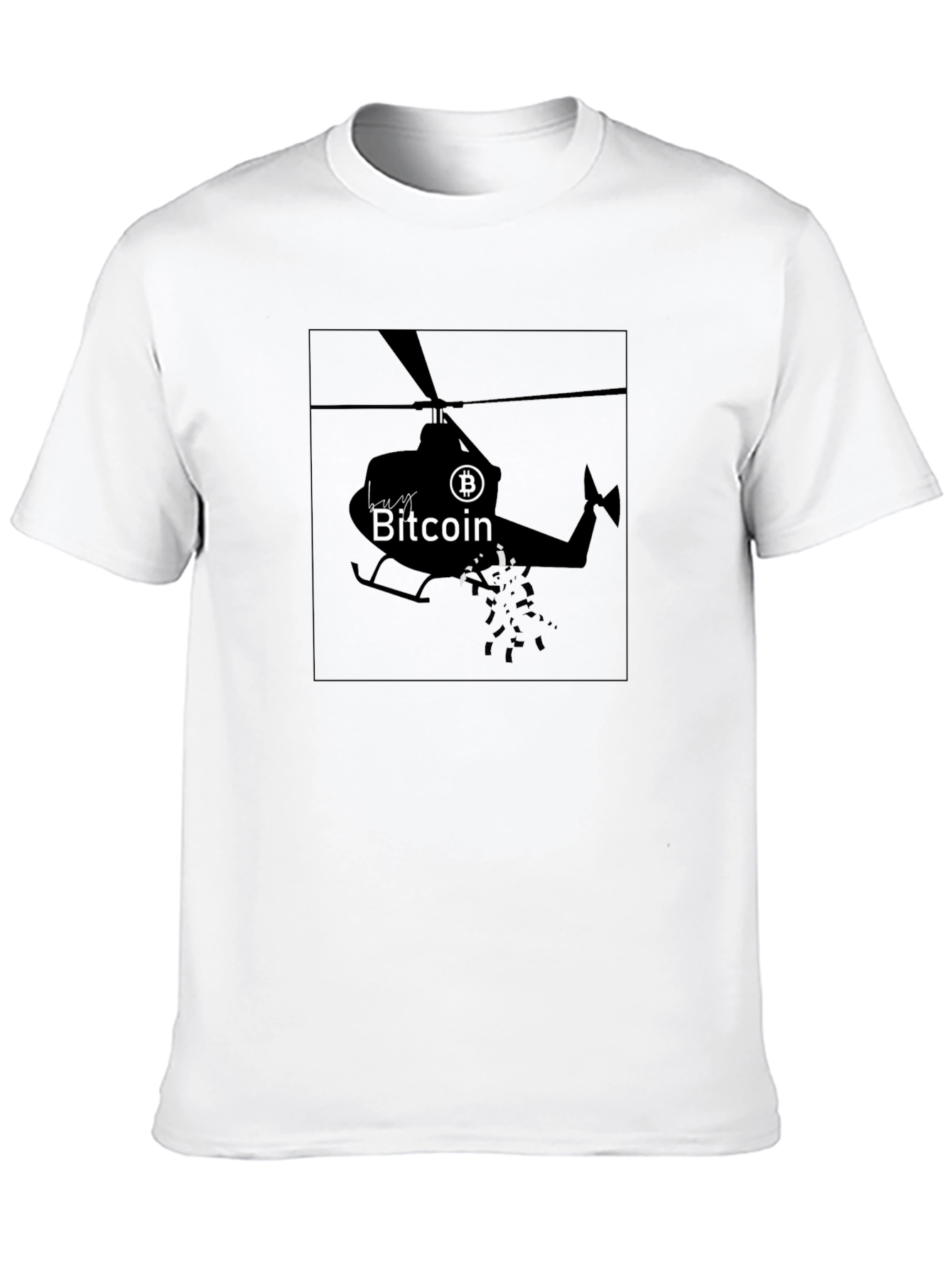 Bitcoin Helicopter T-Shirt - Crypto HODL Tee