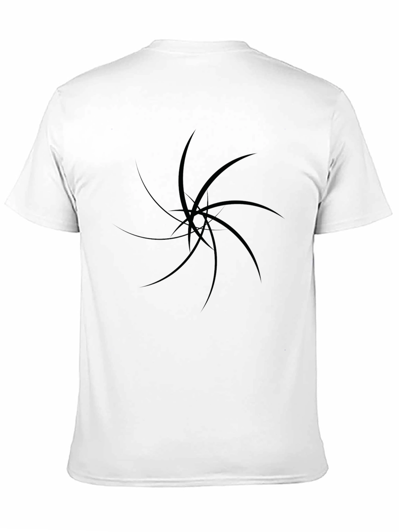 Mens Black Graphic Tee - Abstract Design