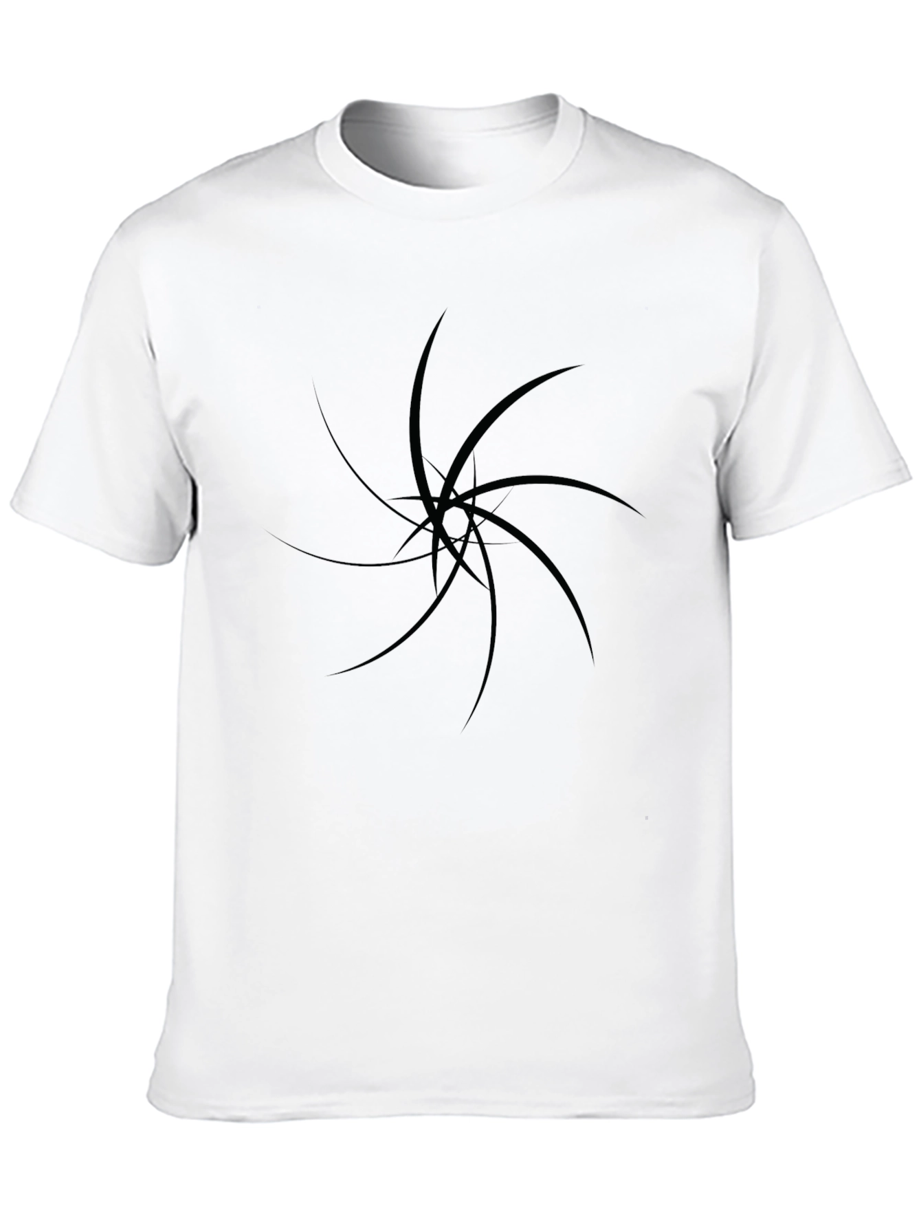 Mens Black Graphic Tee - Abstract Design