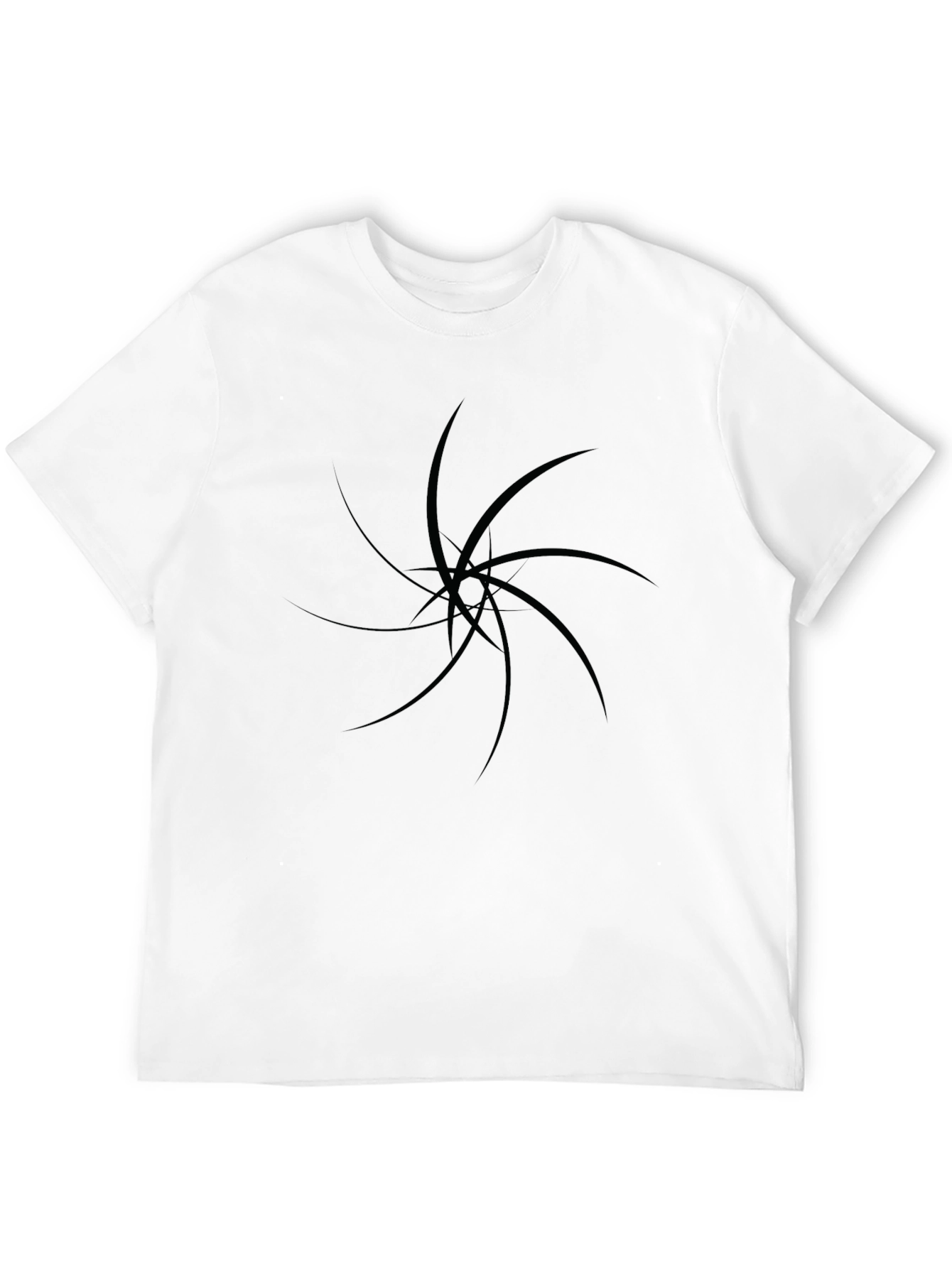 Mens Black Graphic Tee - Abstract Design