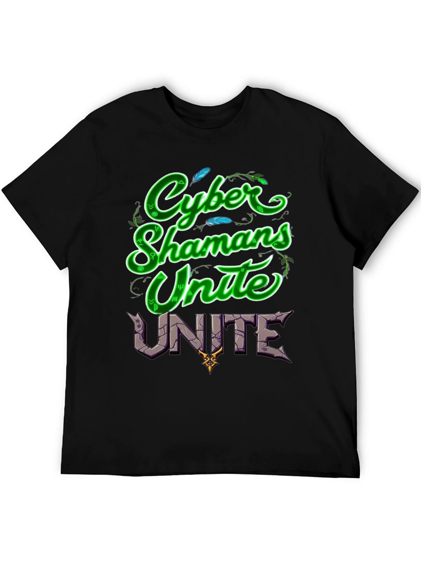 Cyber Shamans Unite Graphic T-Shirt