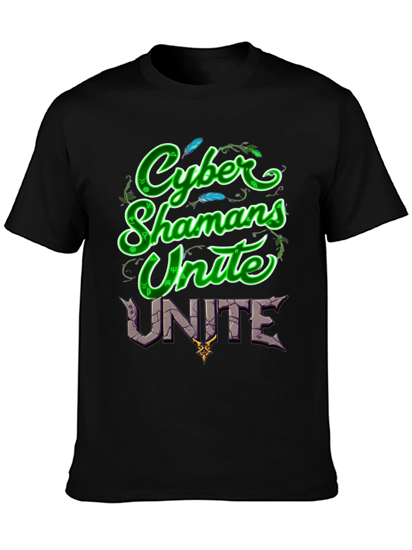 Cyber Shamans Unite Graphic T-Shirt